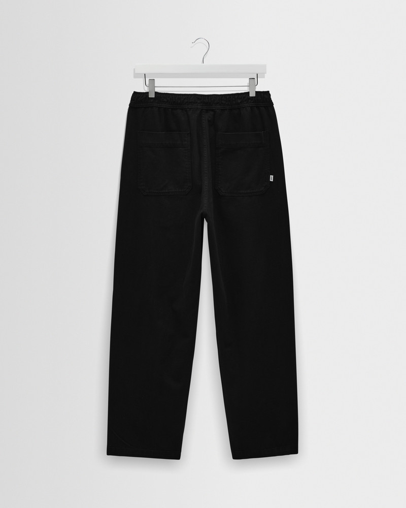 Hyde - Black Organic Cotton Twill Straight Fit Trousers 6