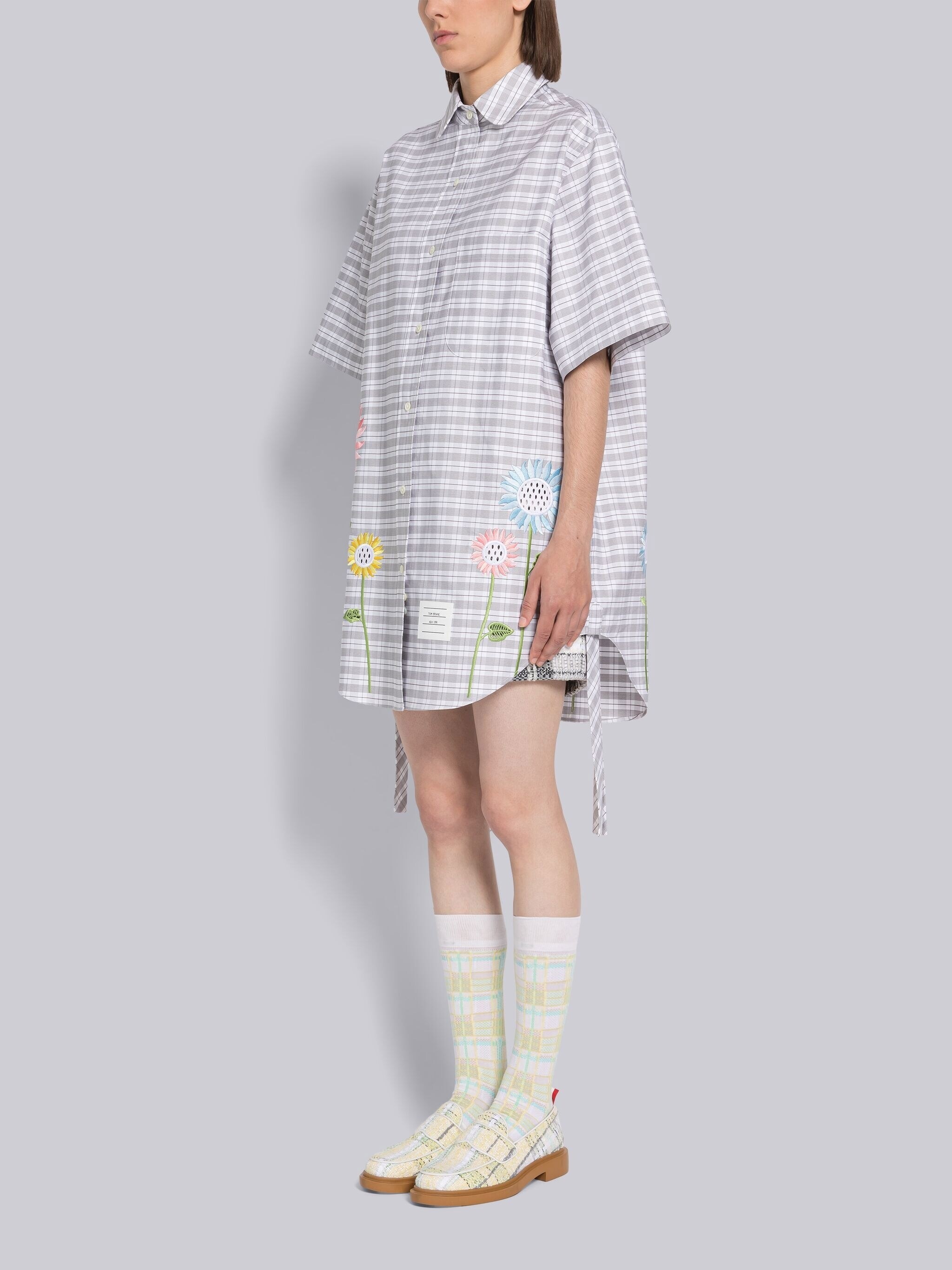 Broderie Anglaise Gathered Mini Shirtdress - 2