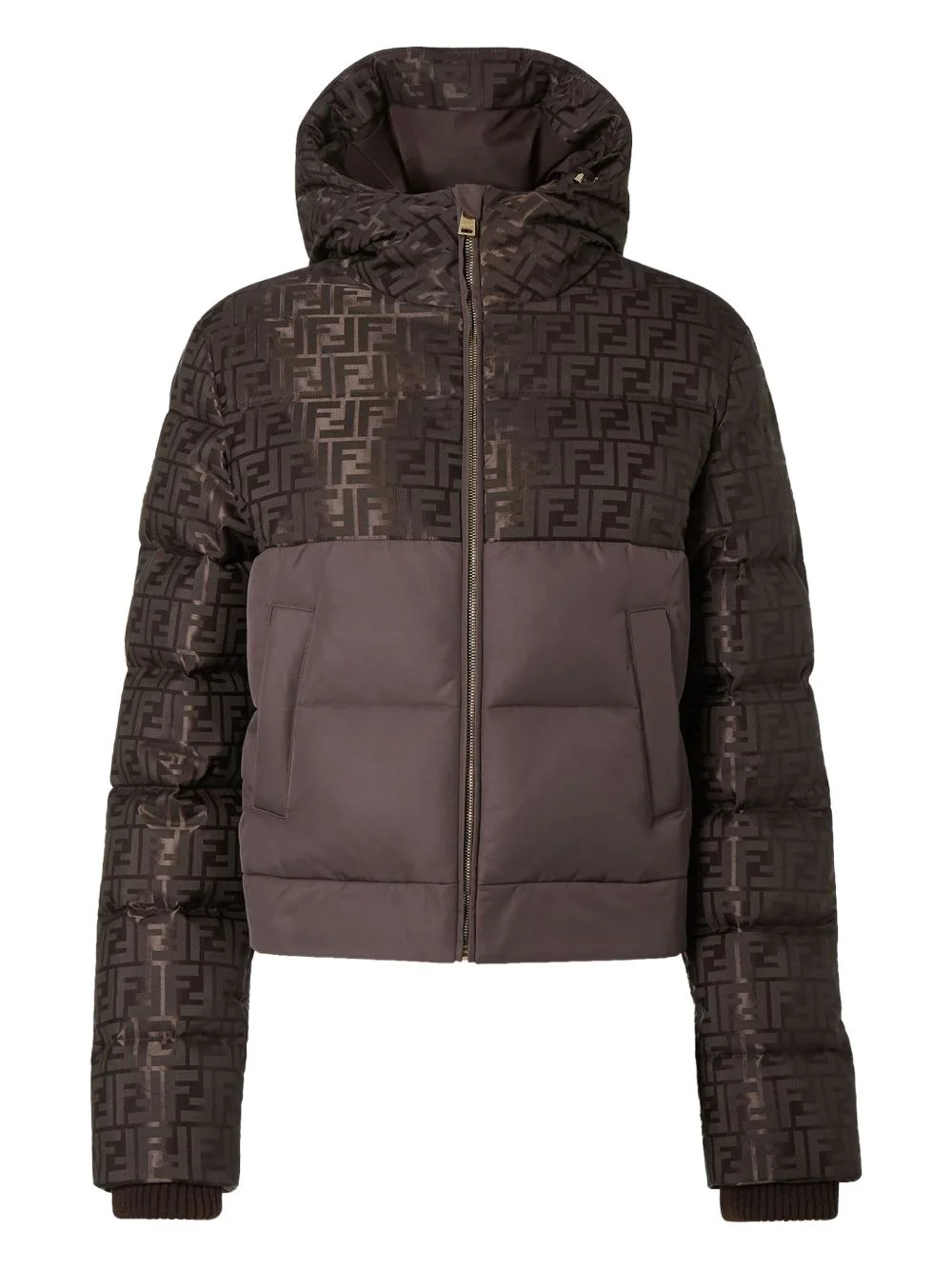 monogram hooded jacket - 1