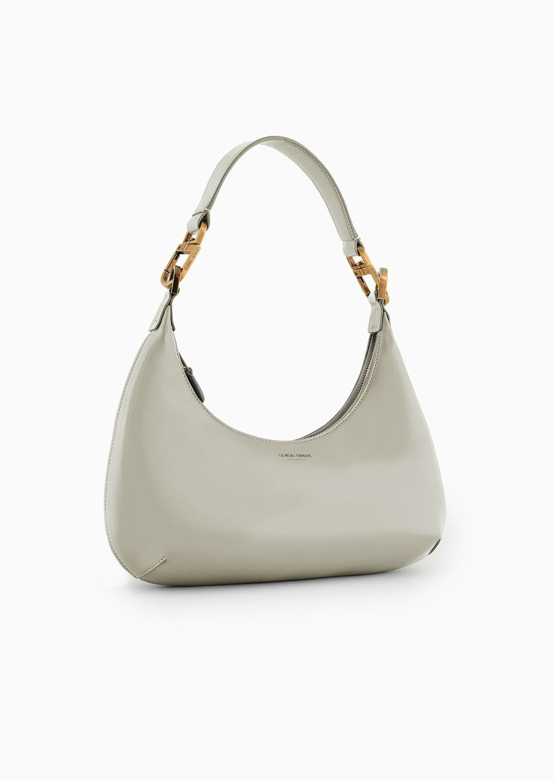 GIORGIO ARMANI La Prima mini hobo bag in patent nappa leather outlook