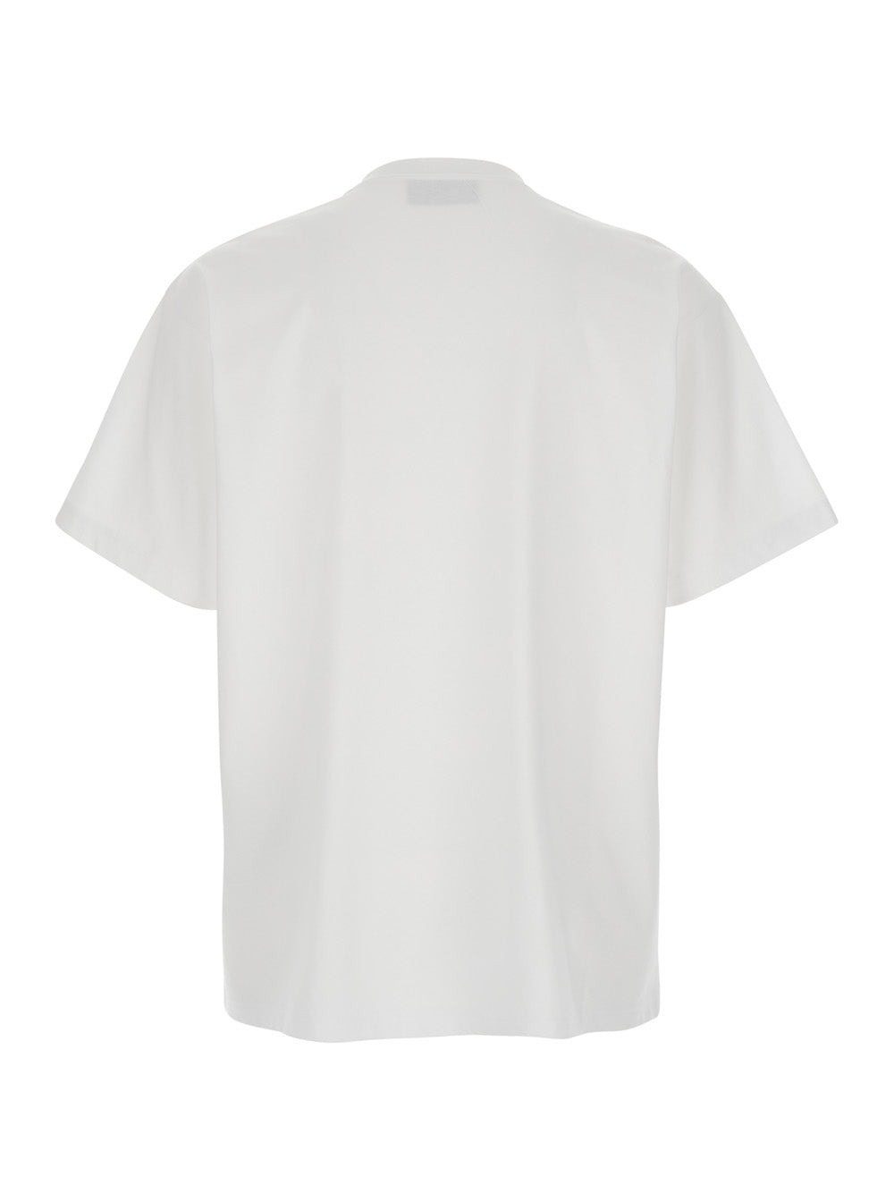 Gucci Men White Crewneck T-Shirt With Double G Logo Embroidery On The Front In Cotton Man - 2
