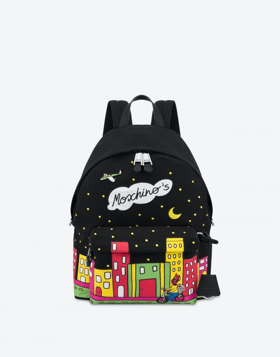 MOSCHINO COMICS CANVAS BACKPACK - 1