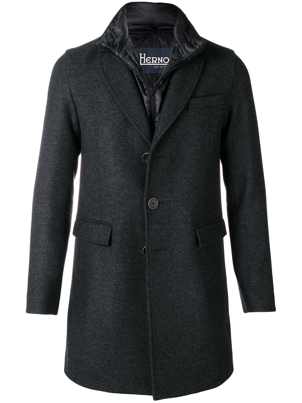 classic single-breasted coat - 1