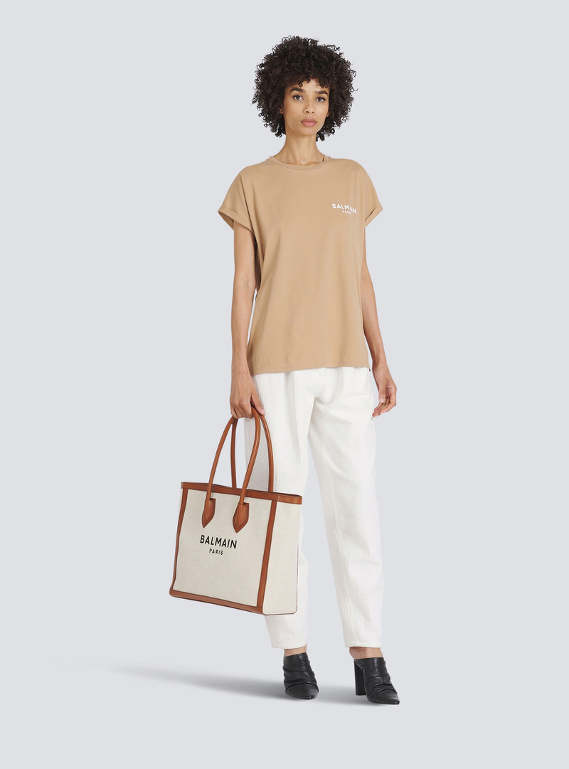 Boyfriend cut jeans with Balmain buckle monogram print 3