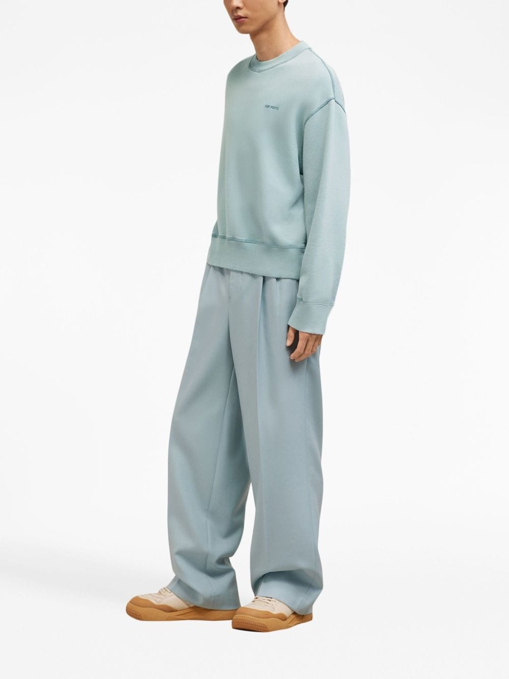 embroidered-logo cotton sweatshirt - 3