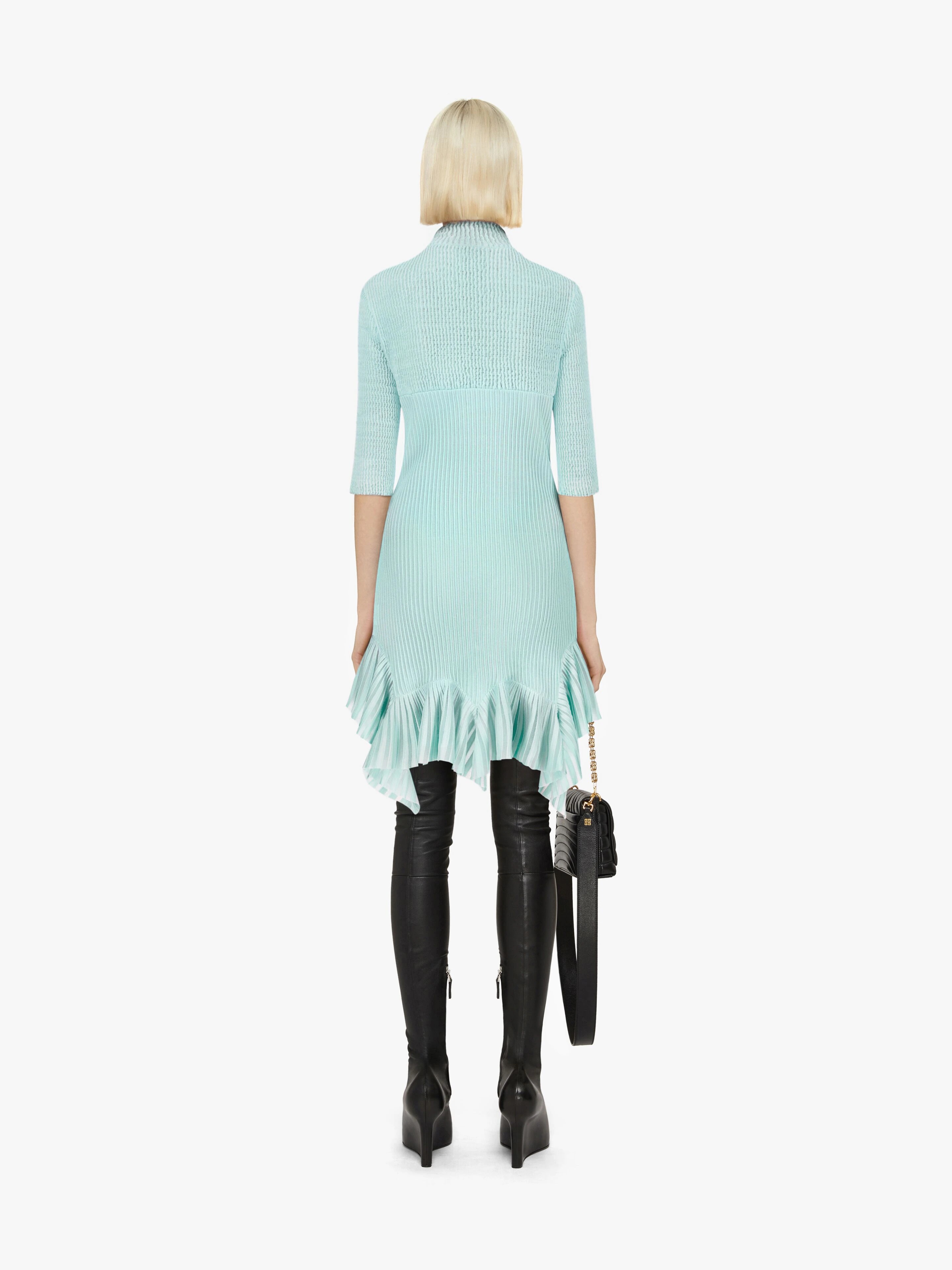 DRESS IN KNIT WITH FLOUNCES - 4