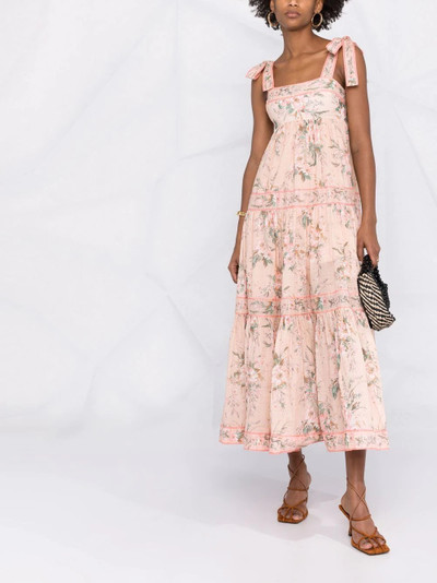 Zimmermann Moonshine floral print pleated dress outlook