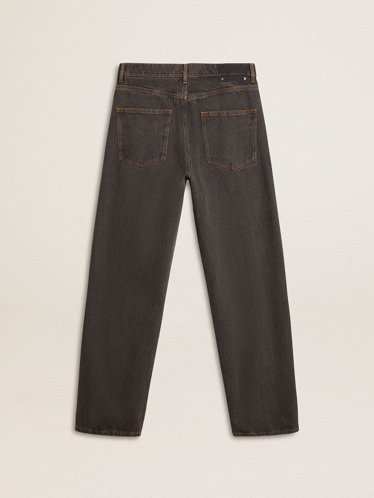 Men's dark gray jeans in twist crease-wash denim - 6