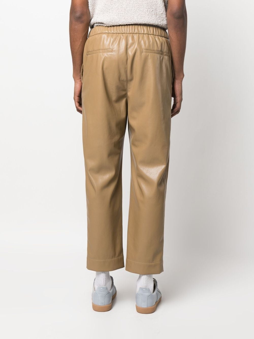 drawstring waist tapered trousers - 4