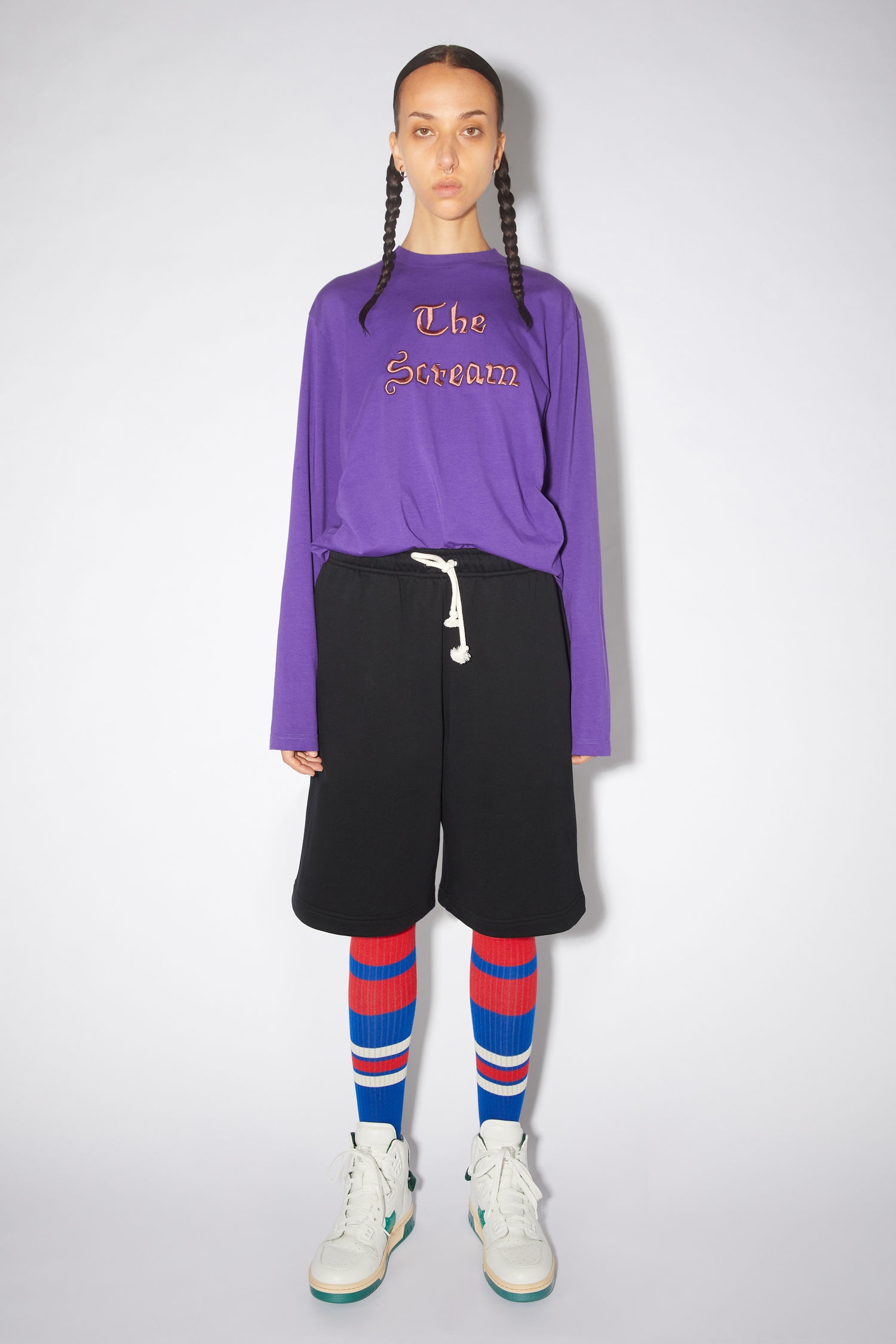 Fleece sweat shorts - Black - 2