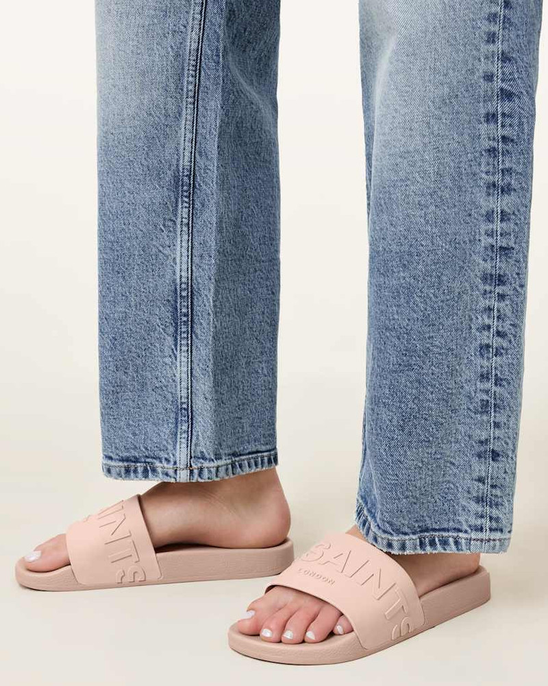 ALLSAINTS BIGGY SLIP ON LOGO SLIDERS outlook