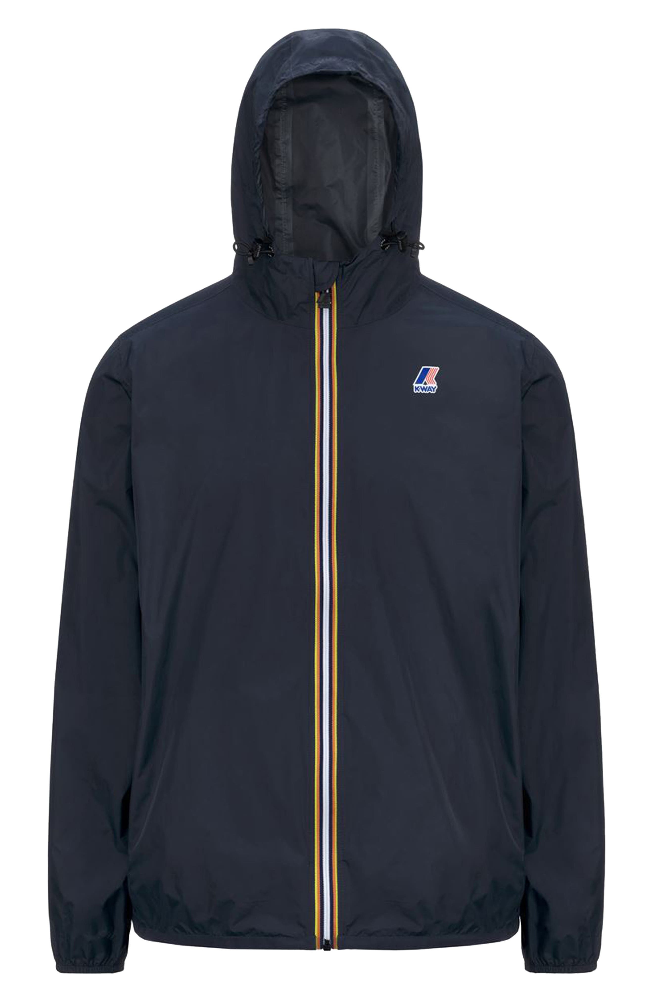K-Way Le Vrai 4.0 Claude Water Repellent Jacket in Blue Depth at Nordstrom - 4