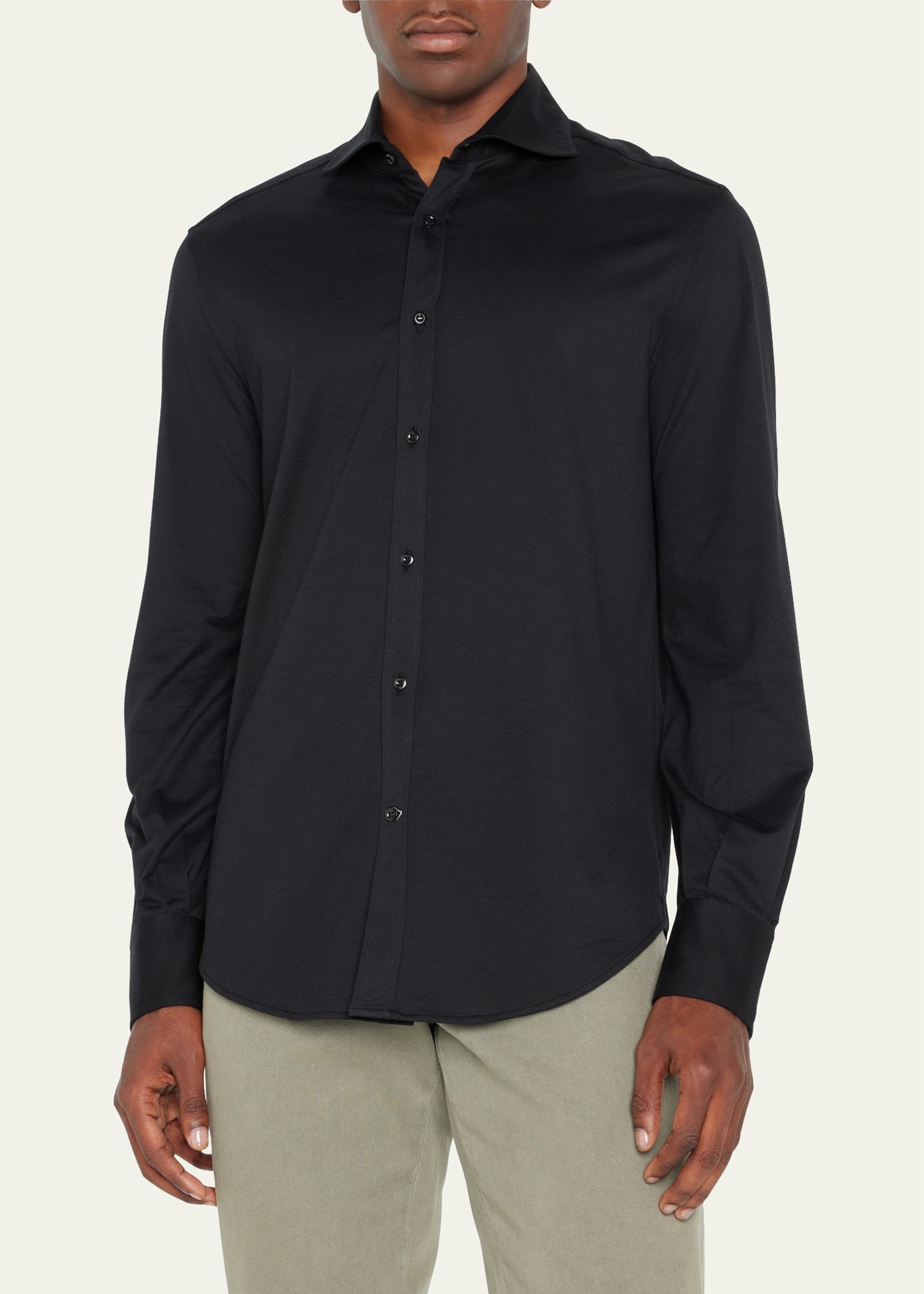 Men's Jersey Knit Sport Shirt - 4