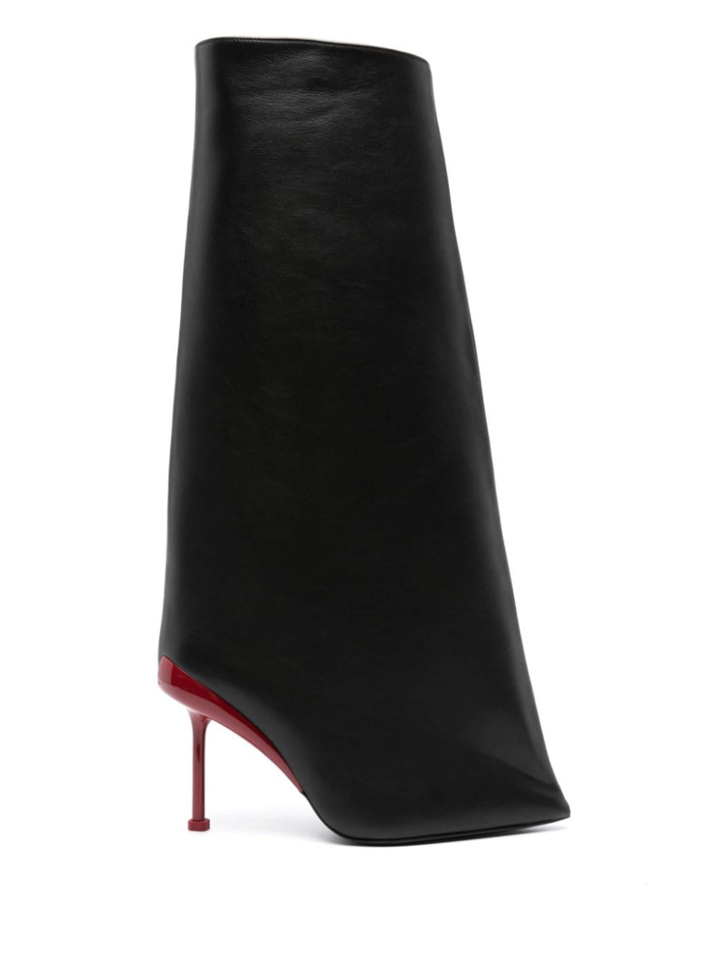 knee-length leather boots 1