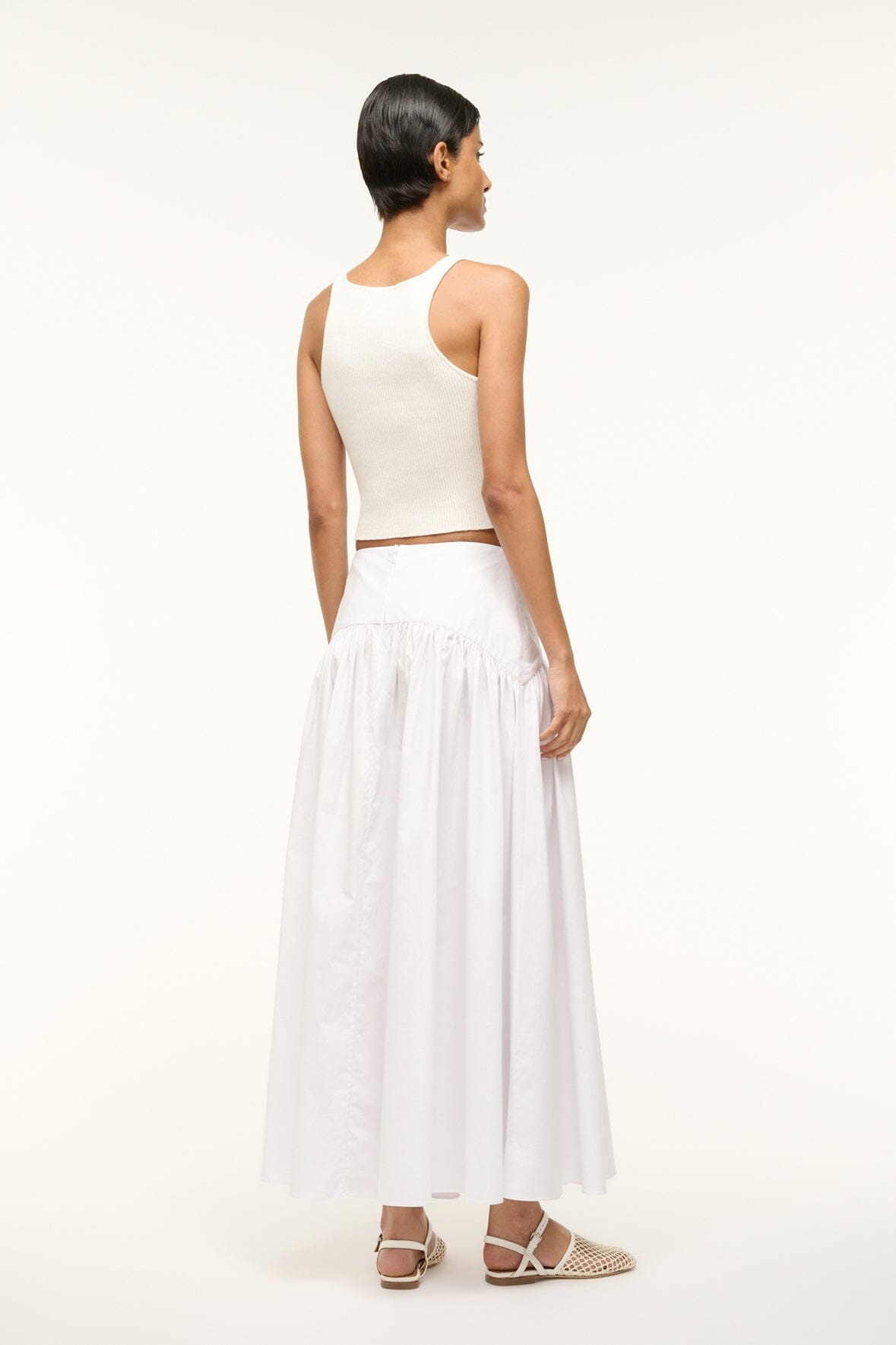 STAUD PROCIDA SKIRT WHITE - 4