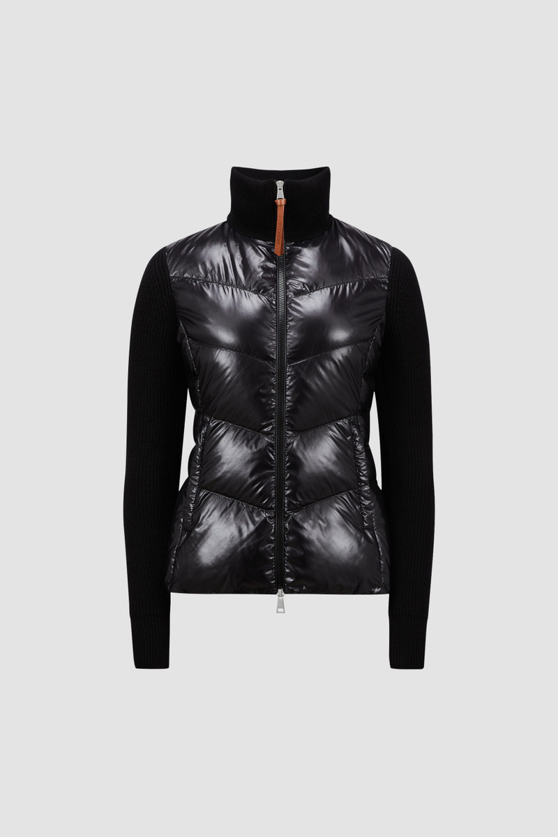 Padded Wool Zip-Up Cardigan - 1