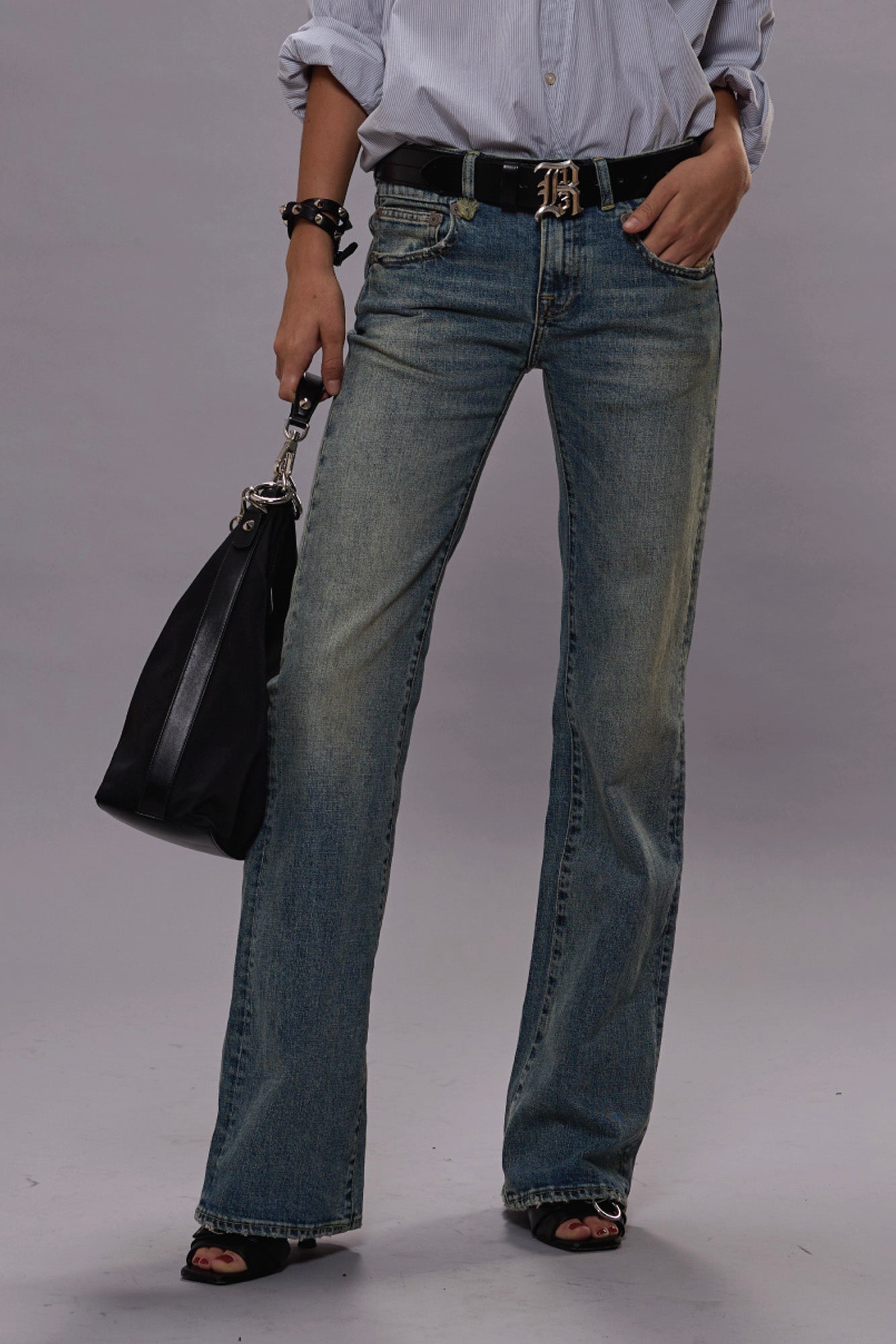 BOY FLARE JEAN - MERTON BLUE STRETCH -R13 - 1