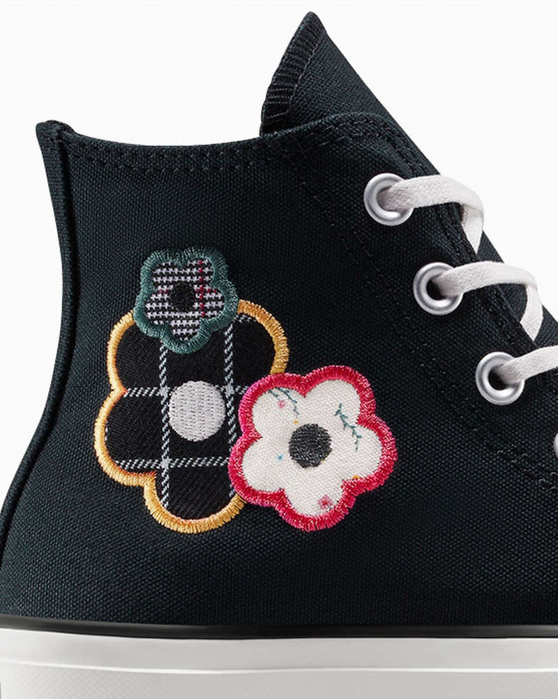 Chuck Taylor 모든 스타 리프트 플랫폼 꽃 패치 워크 8