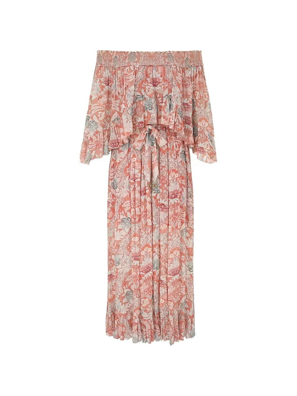 off-shoulder ruffled maxi dress - 1