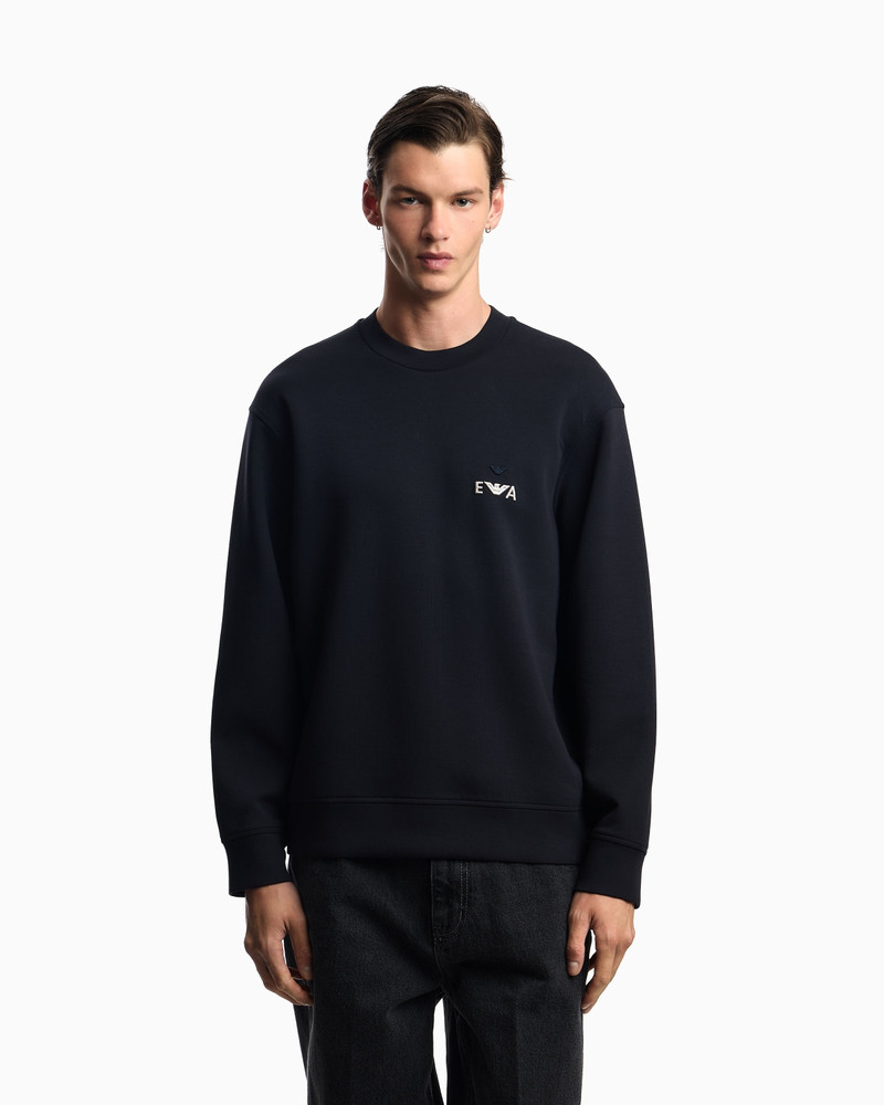 EMPORIO ARMANI ASV JERSEY SWEATSHIRT WITH SUPER-EMBOSSED EA EMBROIDERY outlook