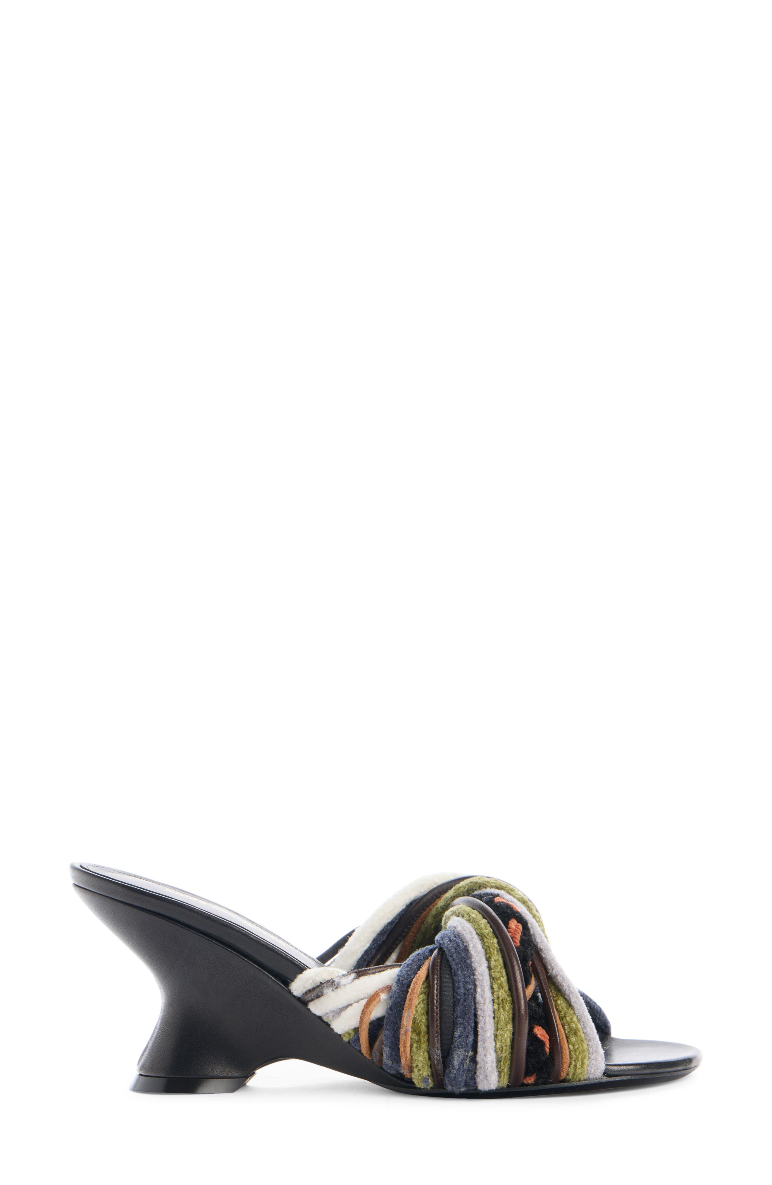 Dries Van Noten Dented Wedge Slide Sandal in Black Multi at Nordstrom - 3