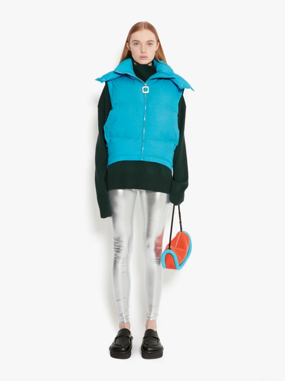 CONTRAST HOOD PUFFER GILET - 2