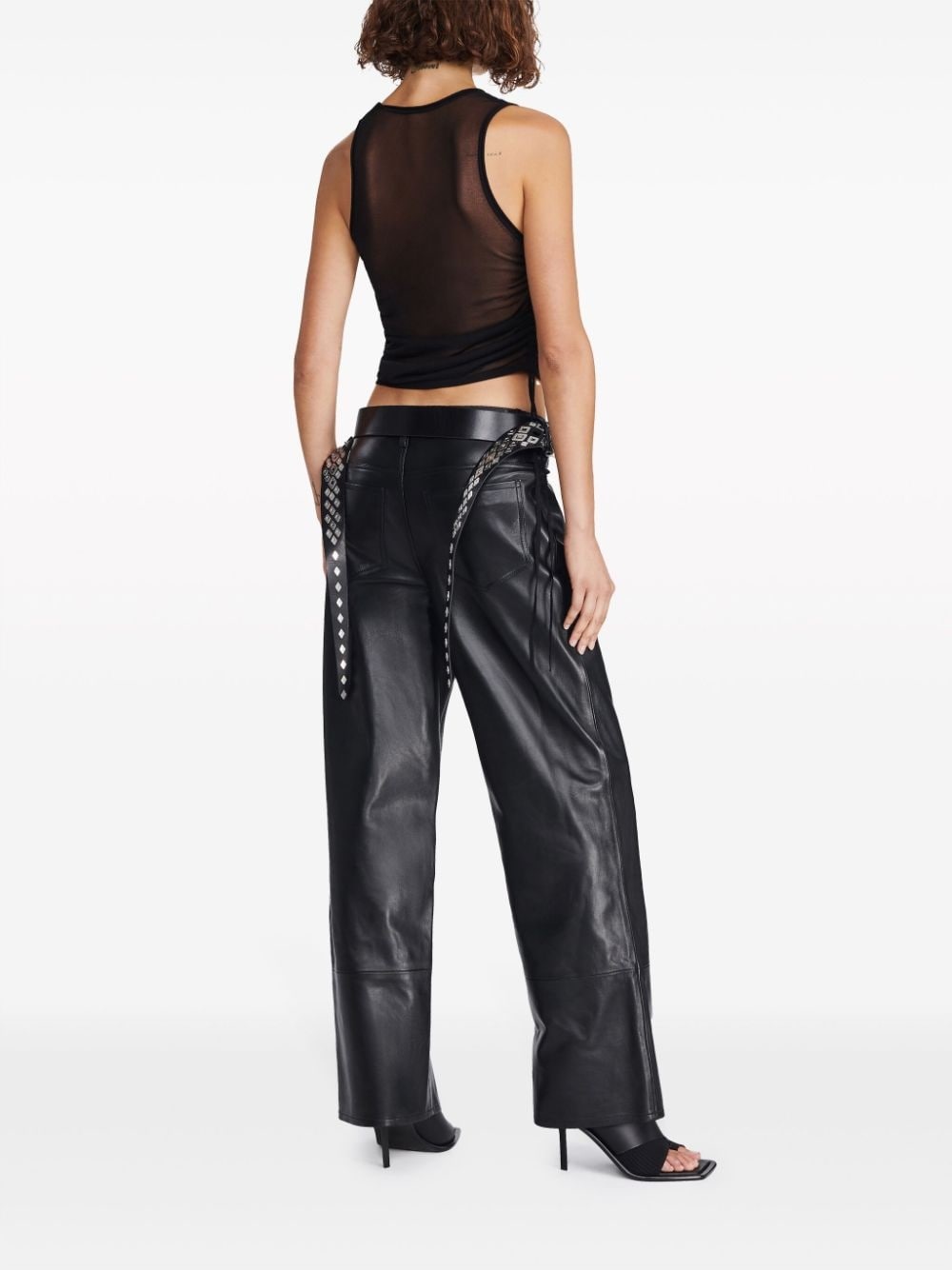 studded leather trousers - 6