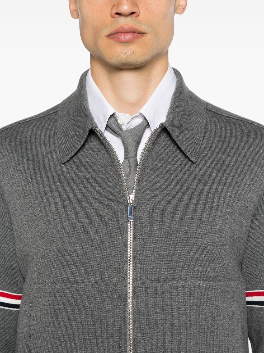 RWB-stripe zip-up jacket - 5