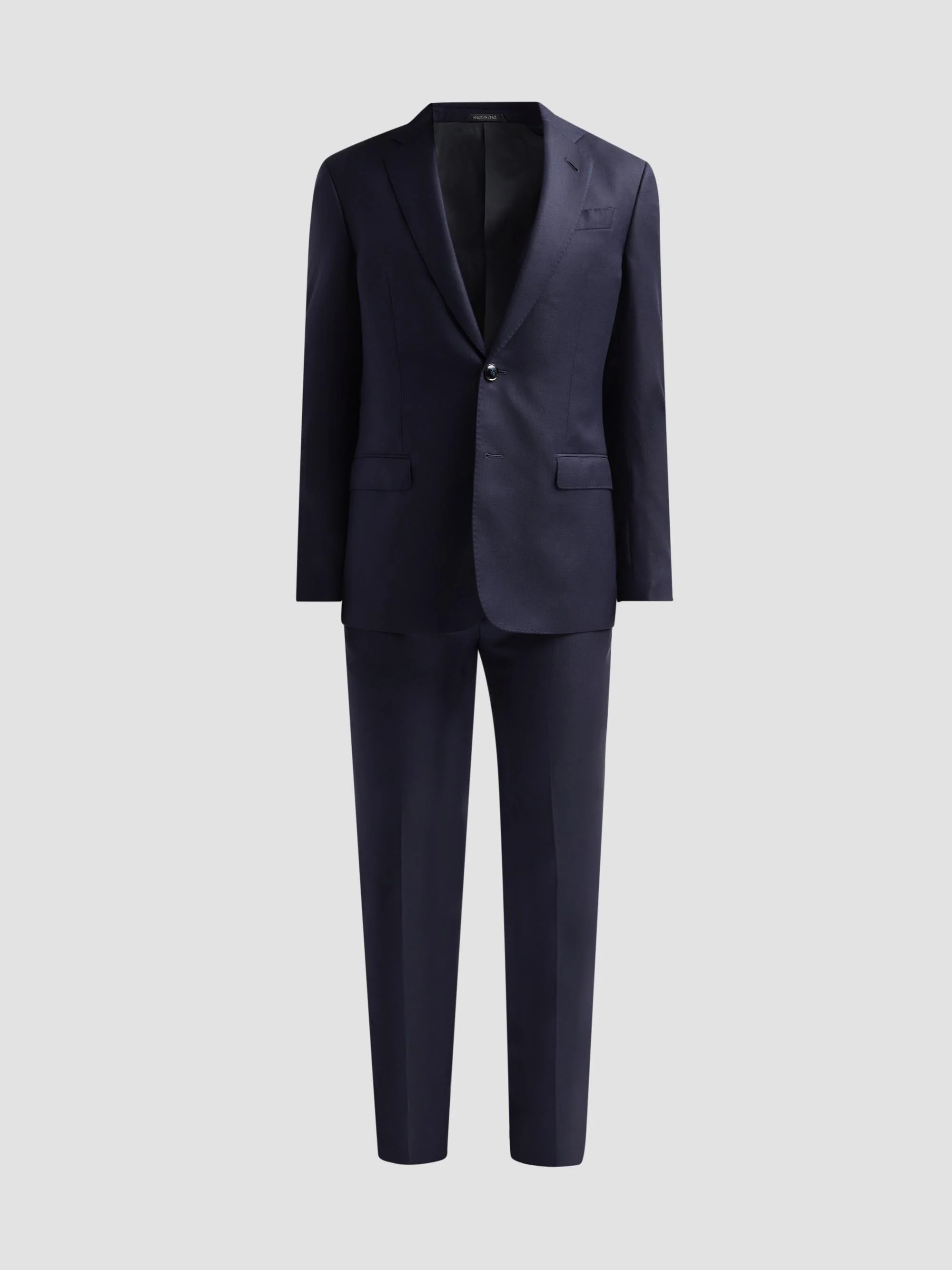 Men's Textured Wool Single-Breasted Suit - Night Sky - 1