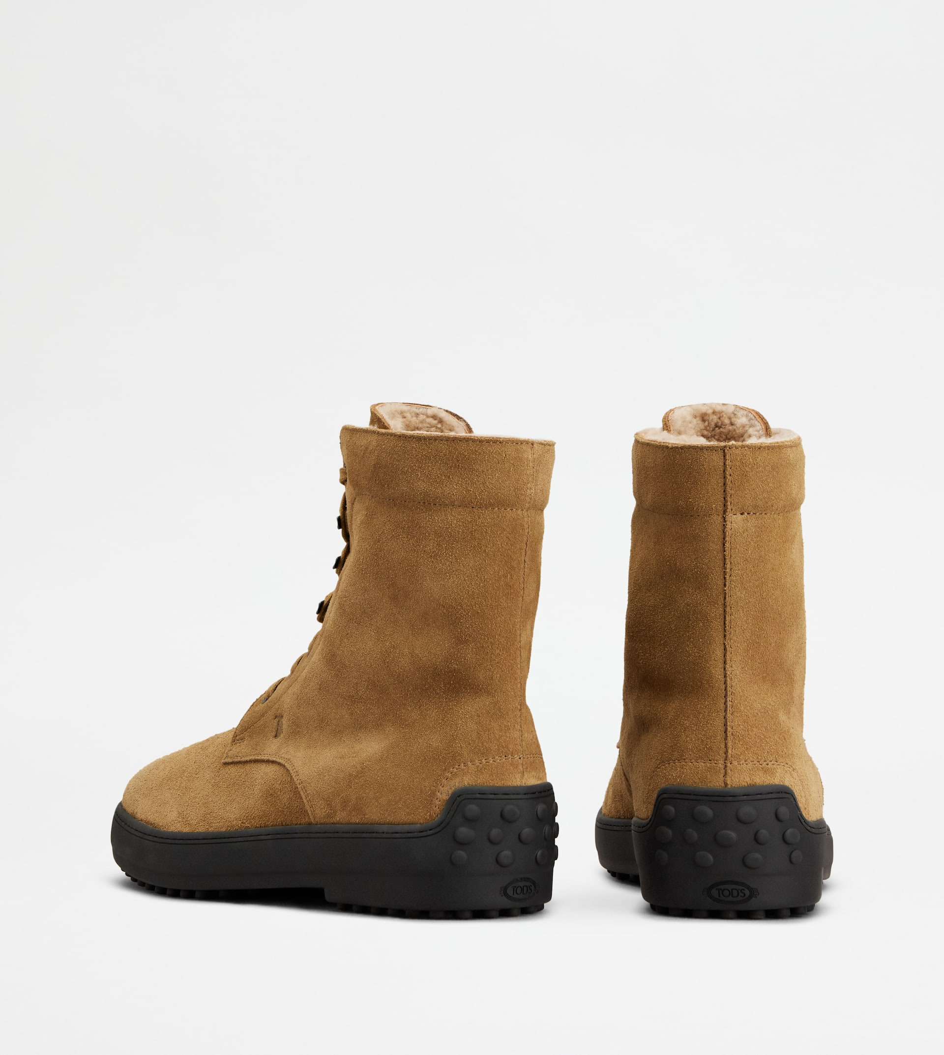 WINTER GOMMINO ANKLE BOOTS IN SUEDE - BROWN - 3