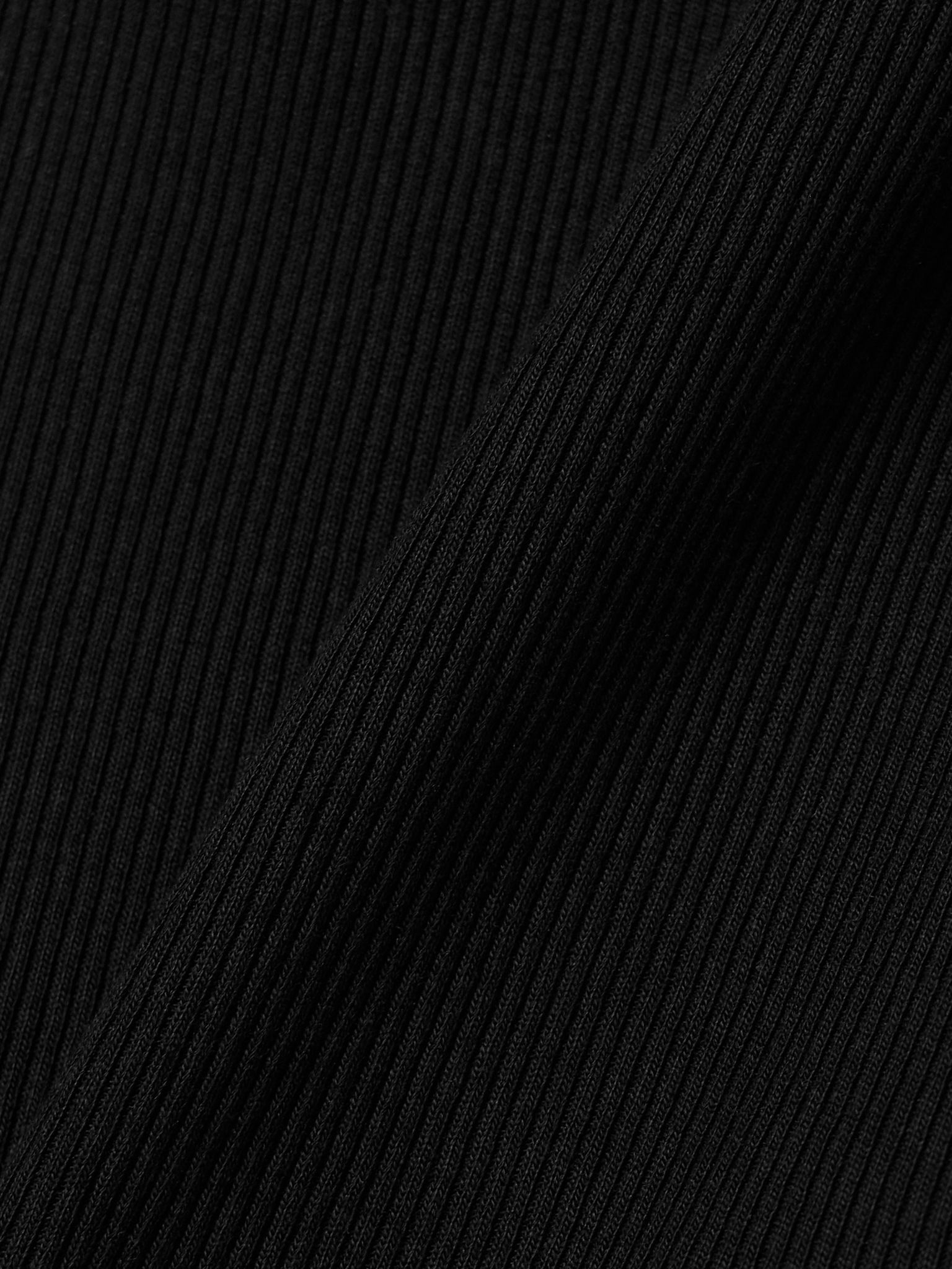 Jordan ribbed stretch-organic cotton and TENCEL™ Lyocell-blend tank Black - 5