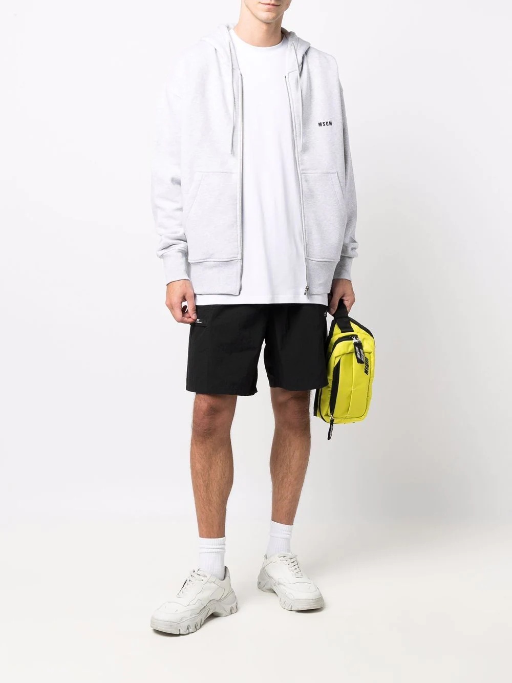 logo-print drawstring hoodie - 2