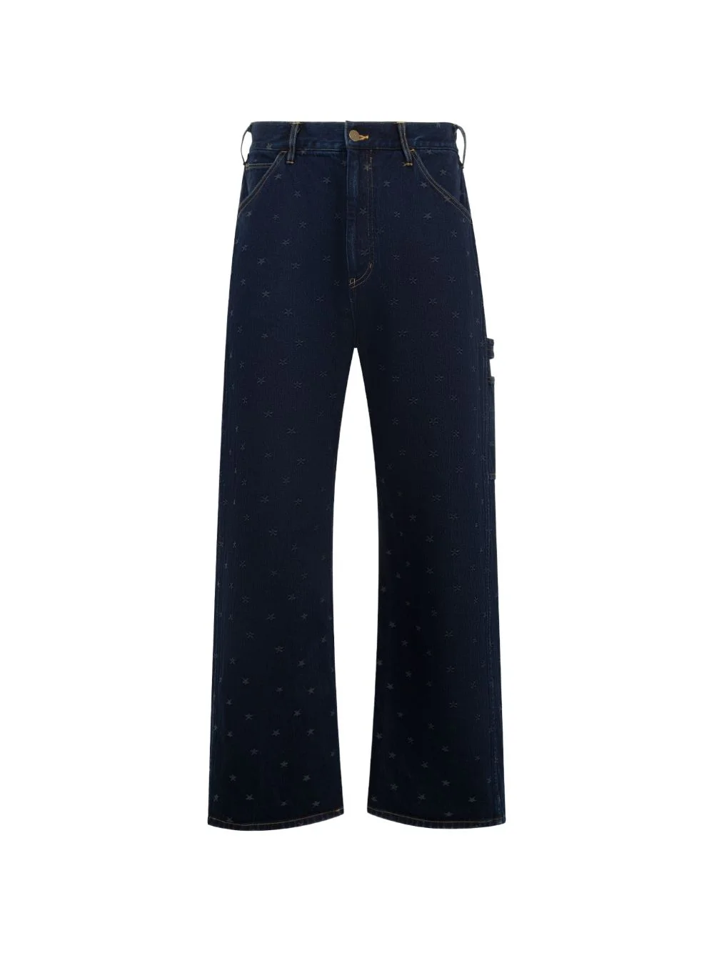 star-pattern painter jeans - 1