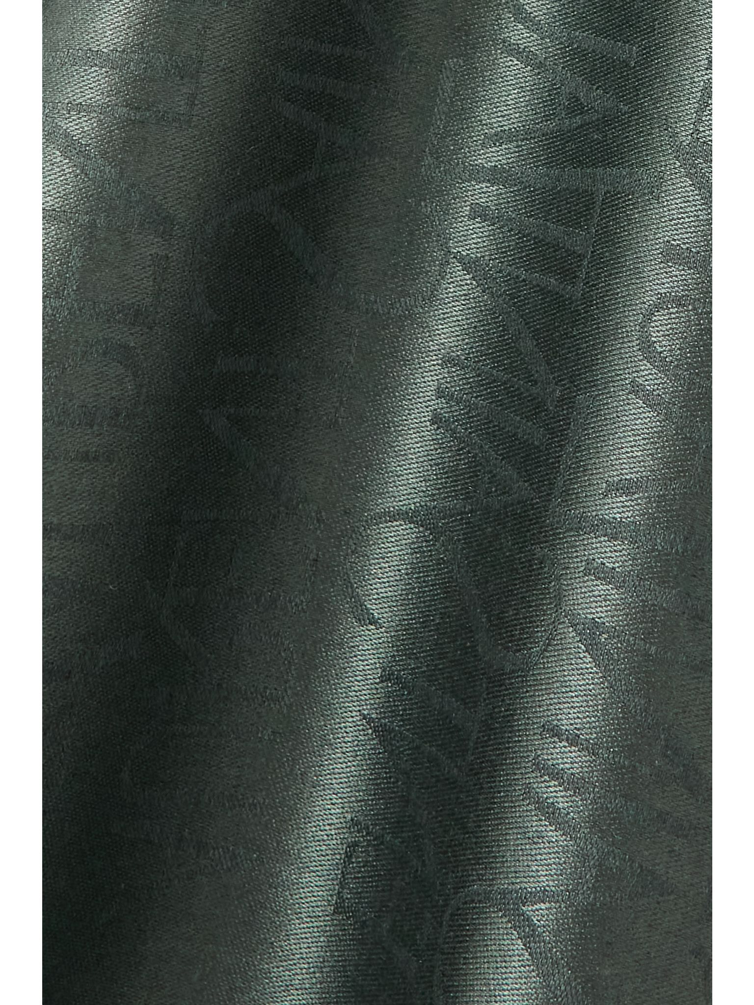 Fringed silk and wool-blend jacquard scarf Green - 3