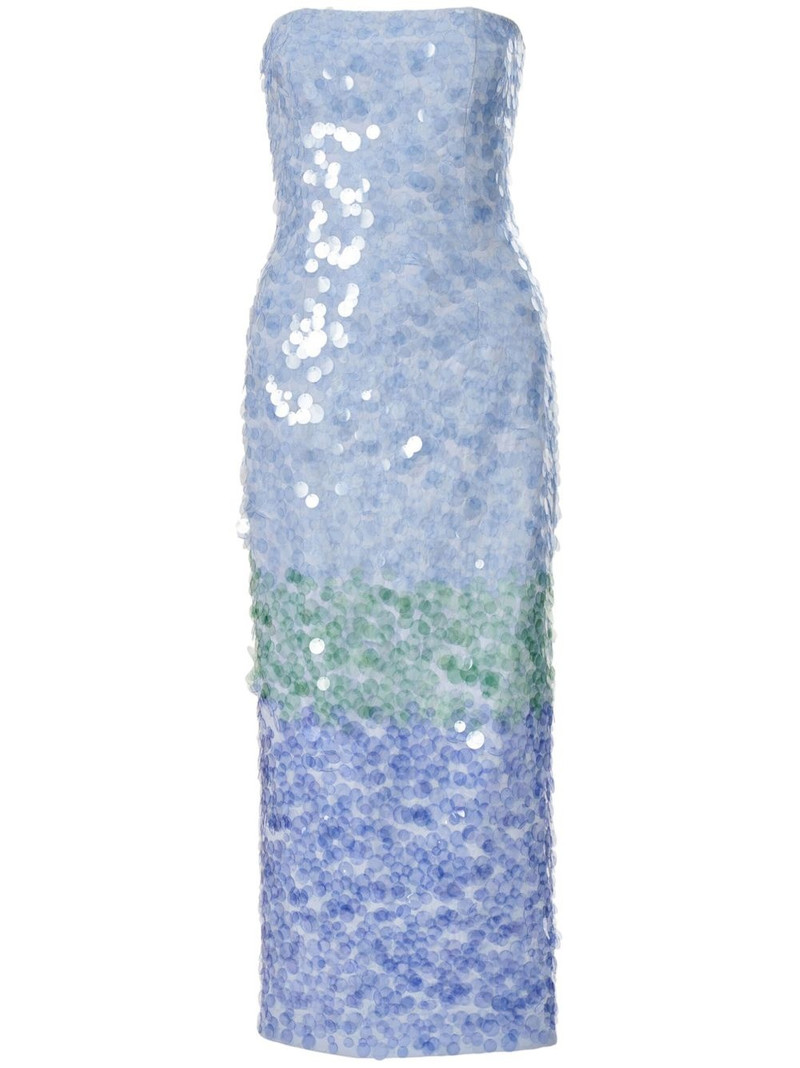 sequinned ombré midi dress - 1
