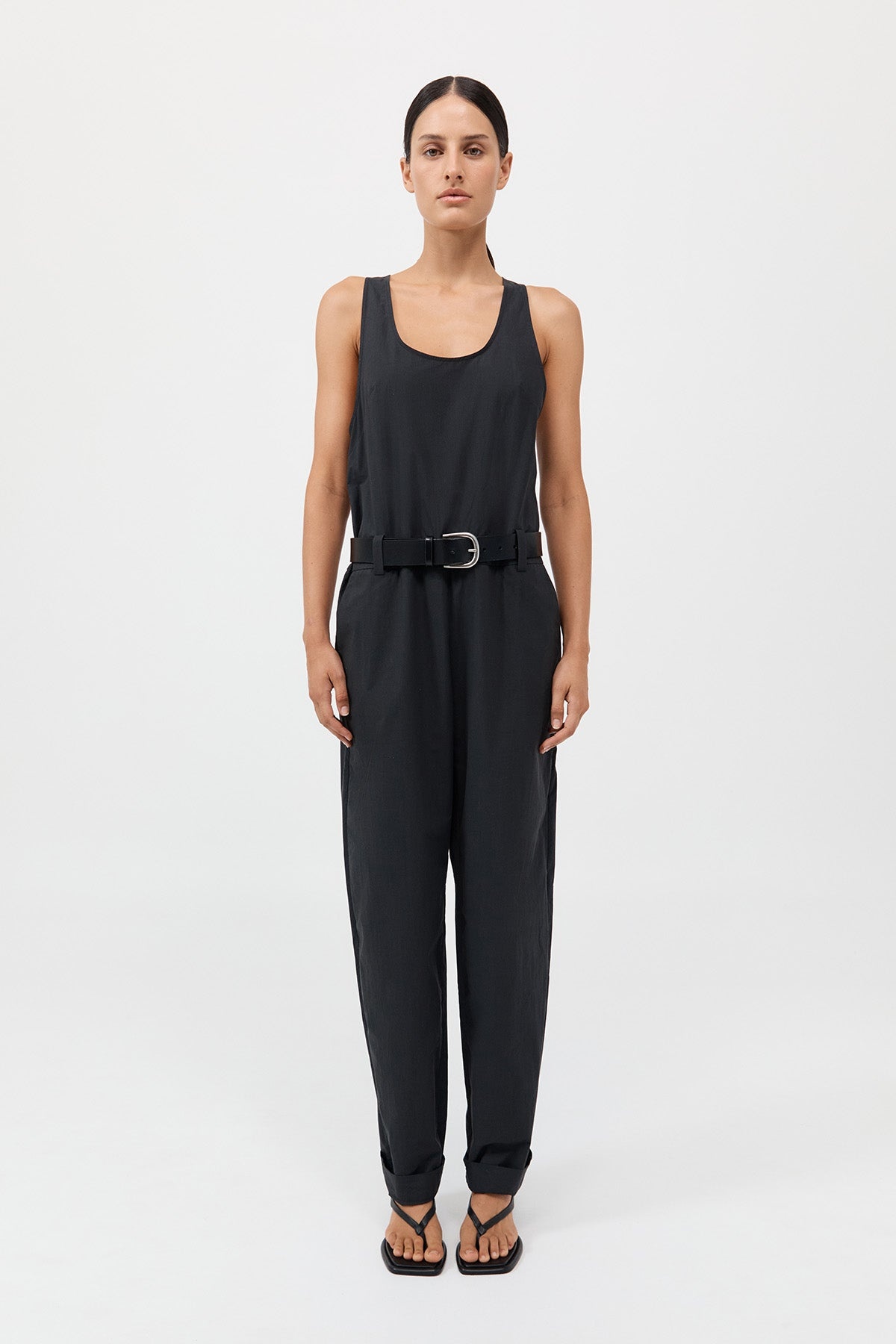 Organic Cotton Jumpsuit - Black - 2