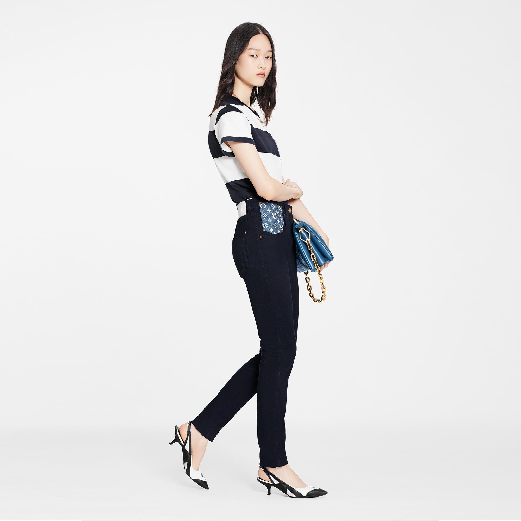 Monogram Pocket Skinny Jeans - 4