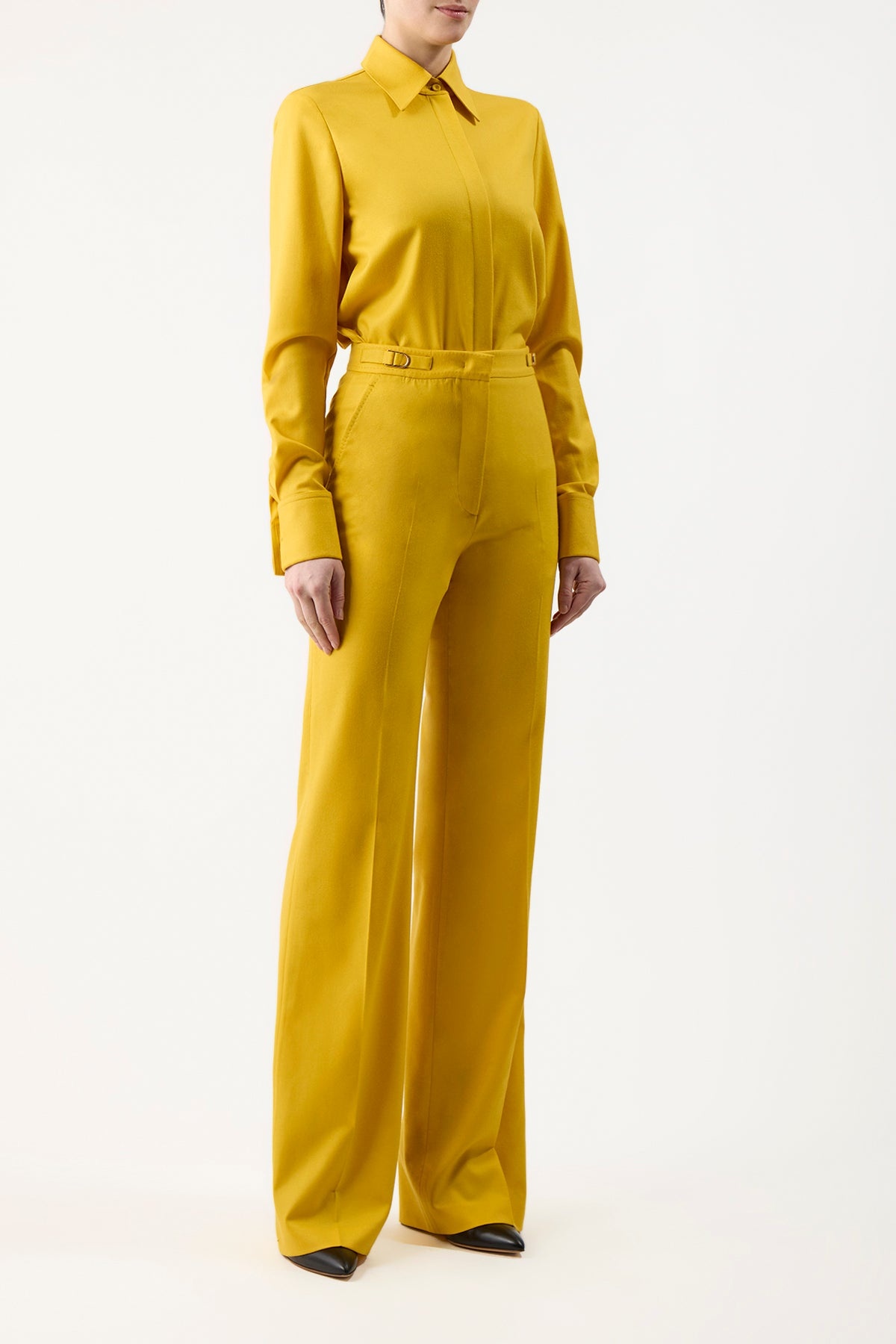 Etlin Shirt in Golden Birch Superfine Wool - 3