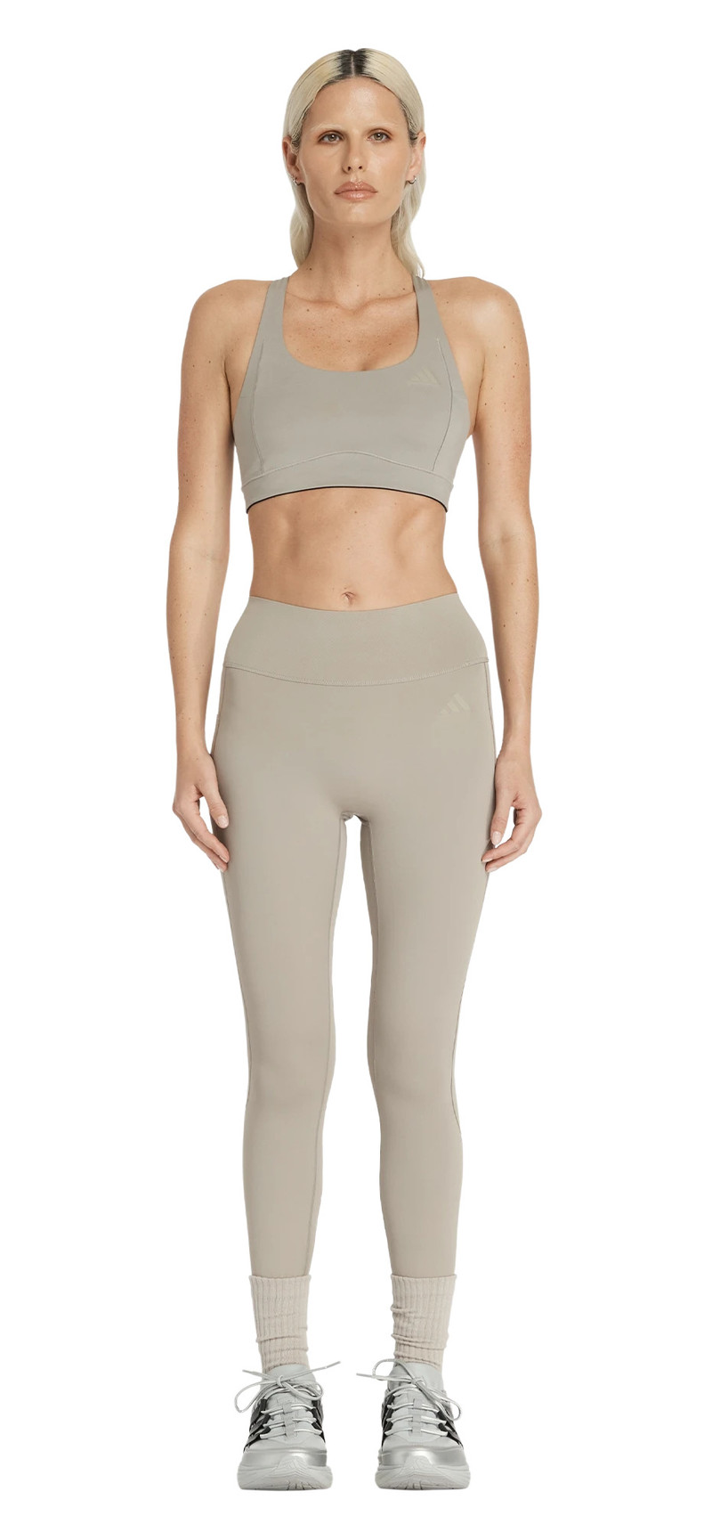 entire studios OPTIME TRAINING BRA MEDIUM SUPPORT PUTTY BEIGE outlook