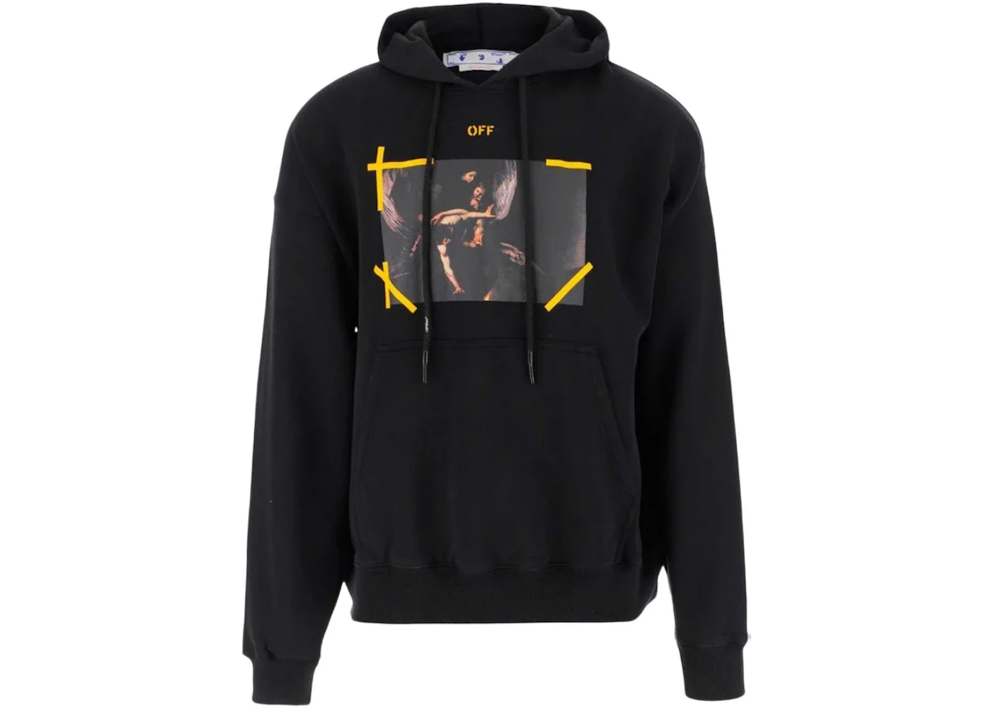 OFF-WHITE Arrow Caravaggio Mercy Skate Hoodie Black/Yellow/Multi - 1