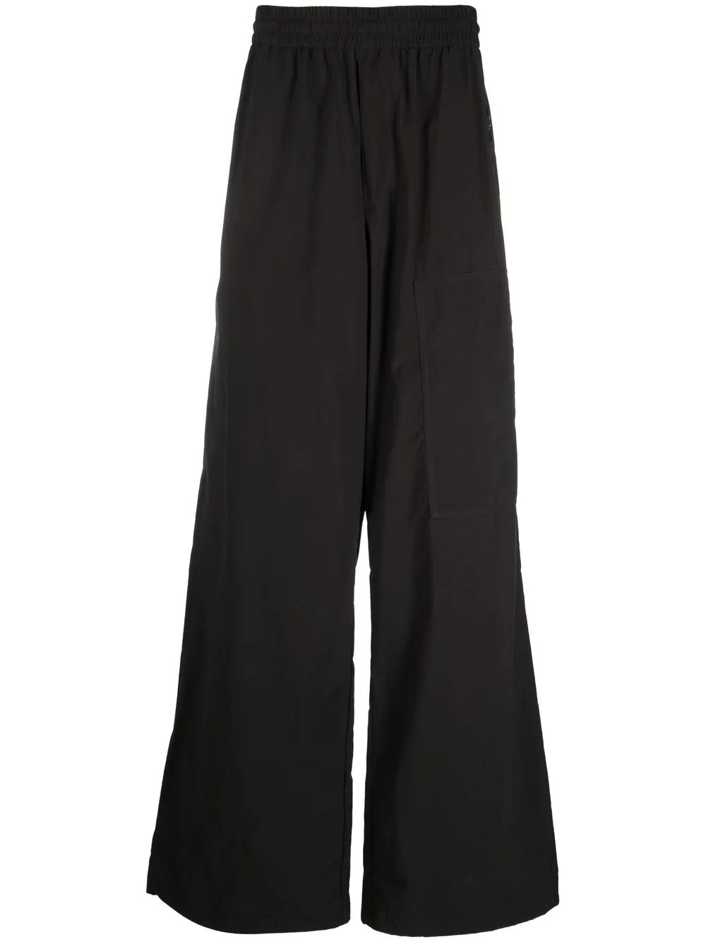 logo patch wide-leg trousers - 1