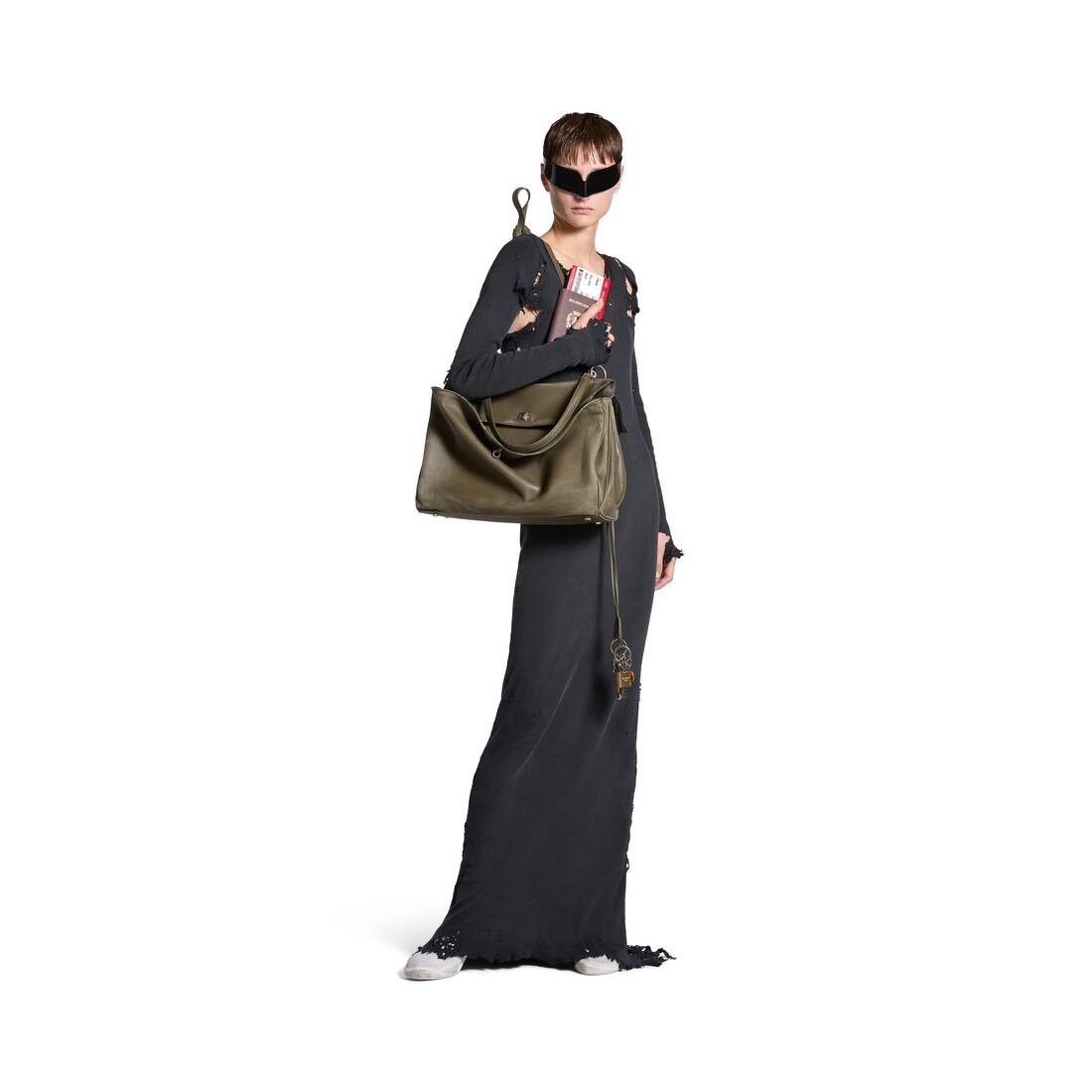 Women's Lingerie Maxi Dress in Black - 2