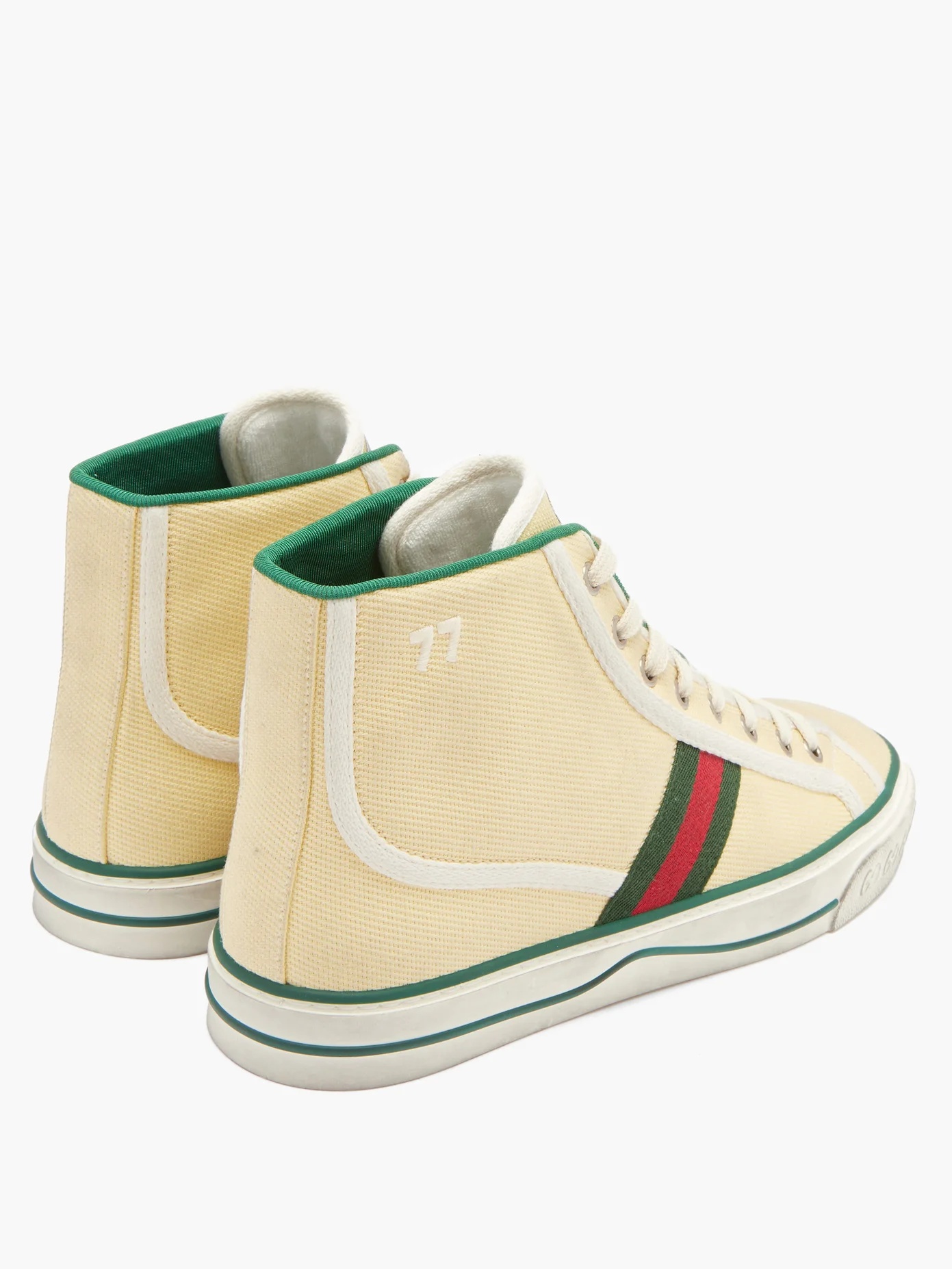 Tennis 1977 Web-stripe canvas high-top trainers - 4