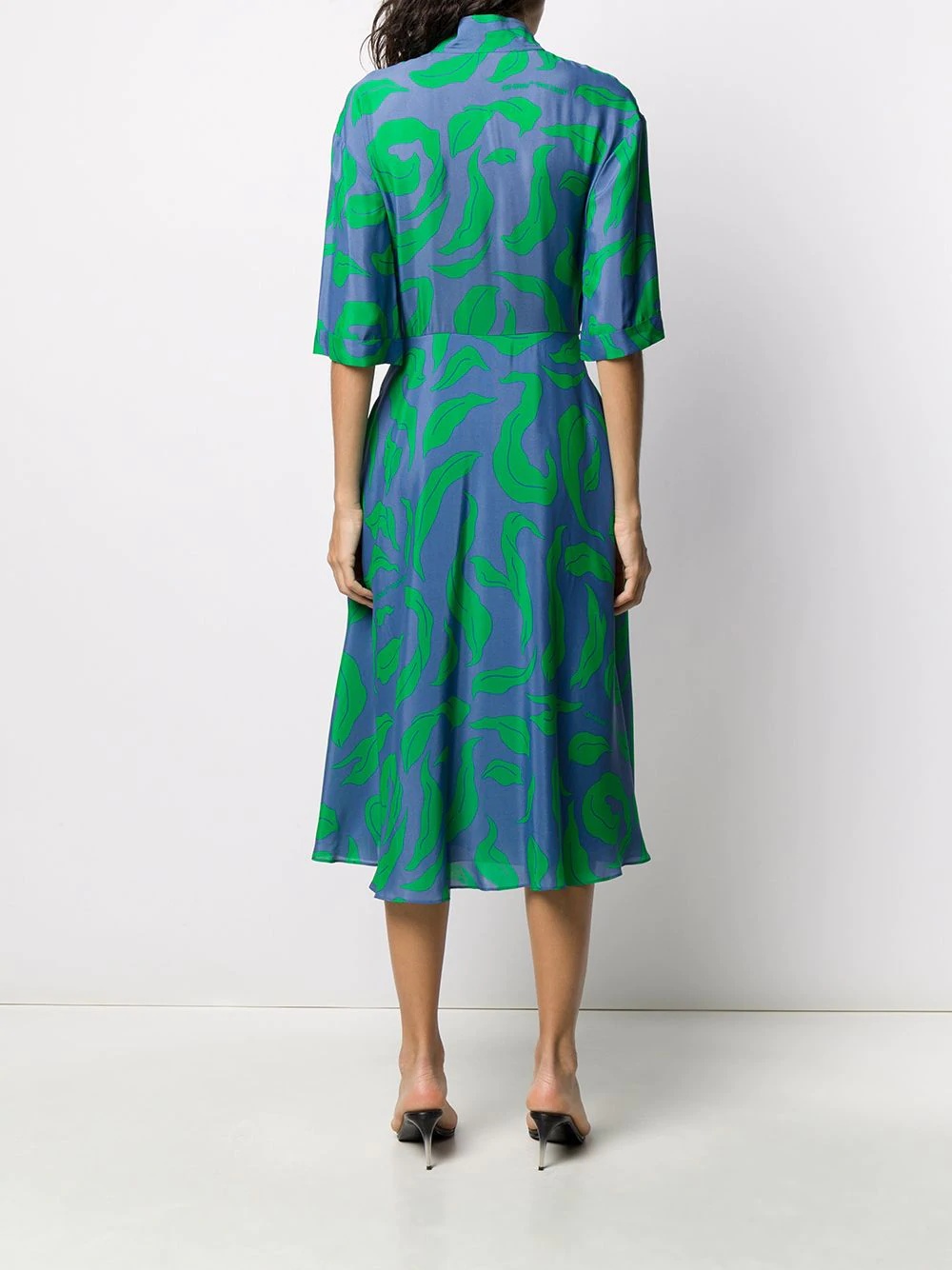 Leaves Illusion midi dress - 4