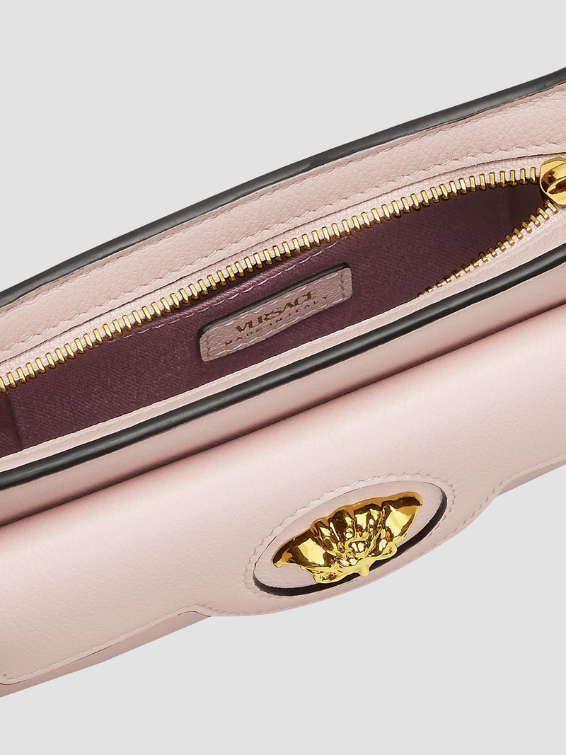 Women's La Medusa Mini Leather Crossbody Bag - Dusty Rose 3