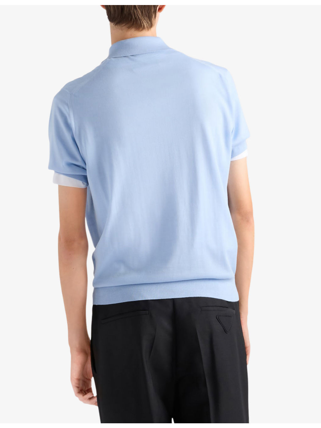 Embroidered-Logo Superfine Wool Polo Shirt - 4