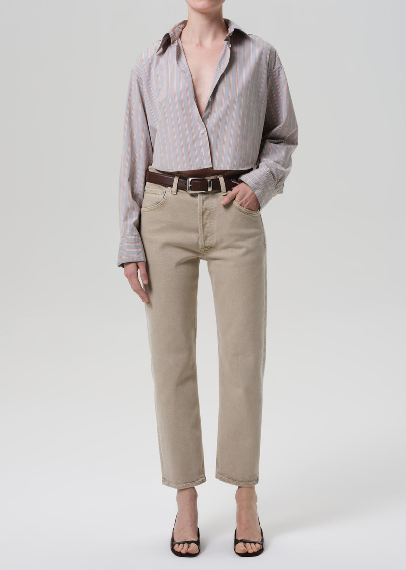 Ana Cropped Shirt In Noble Stripe 6