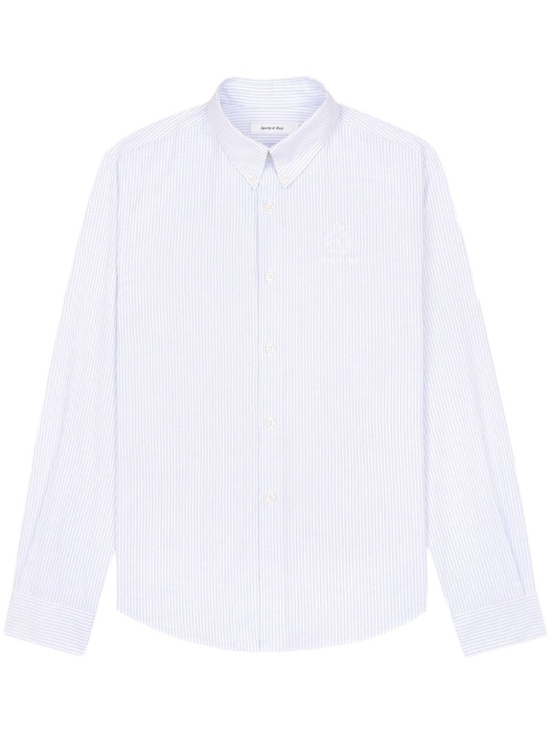 crown-logo striped Oxford shirt 1