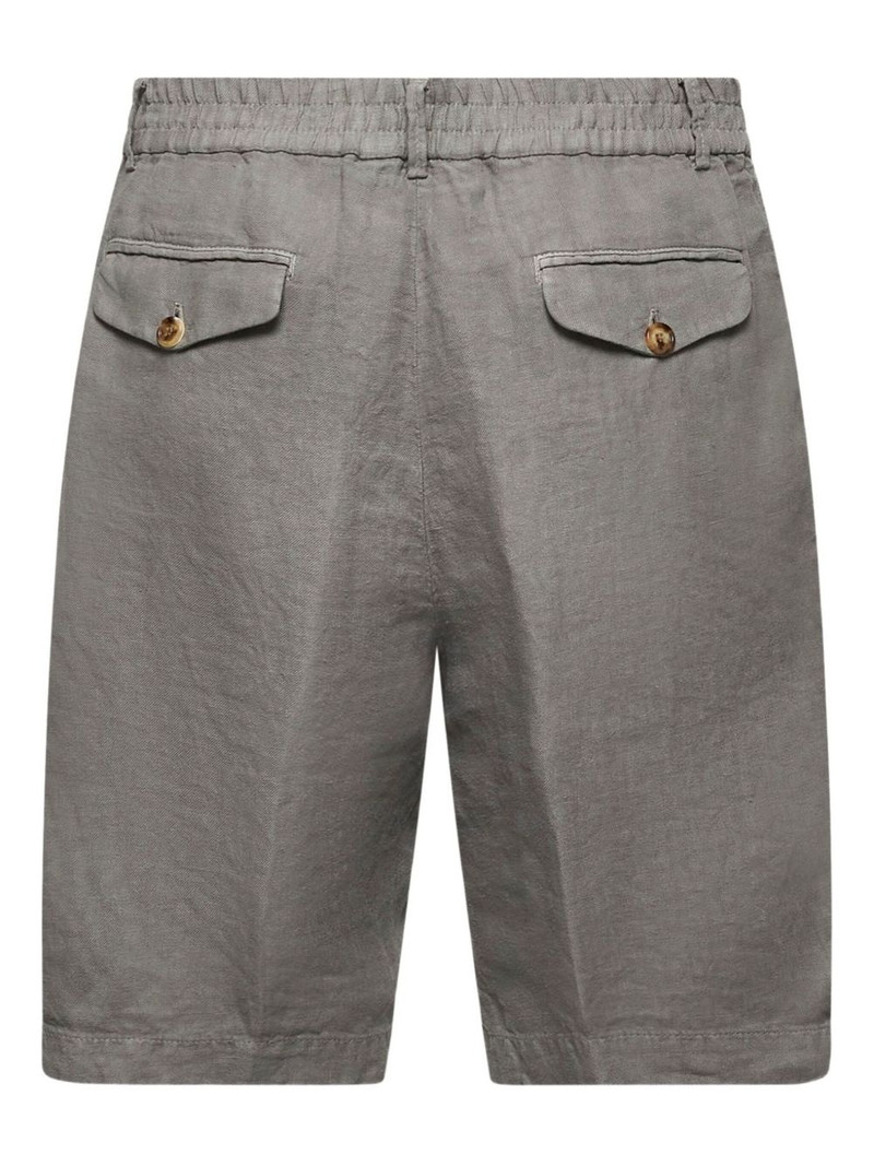 Brunello Cucinelli pleated linen shorts outlook