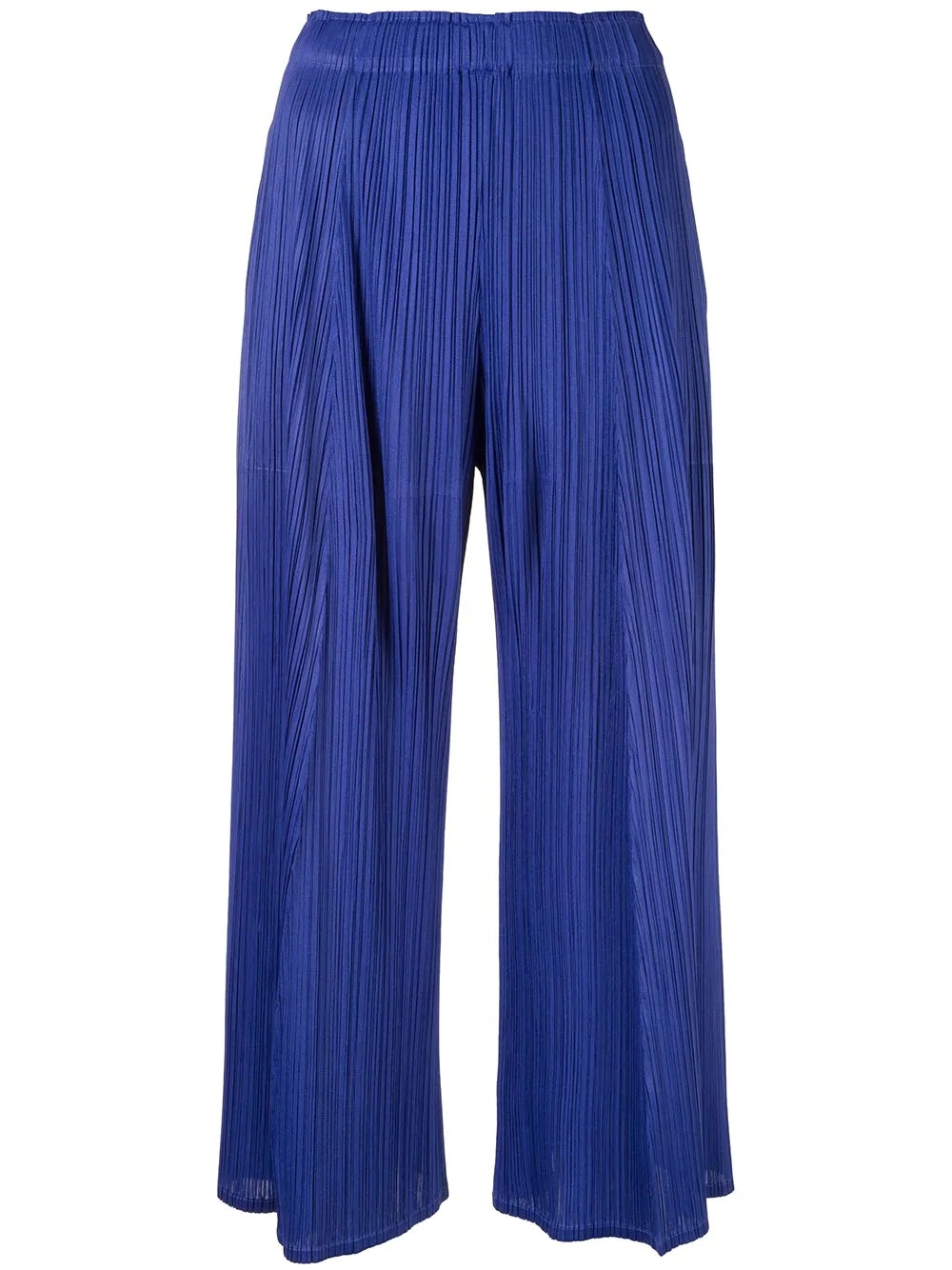 wide leg pleat detail trousers - 1